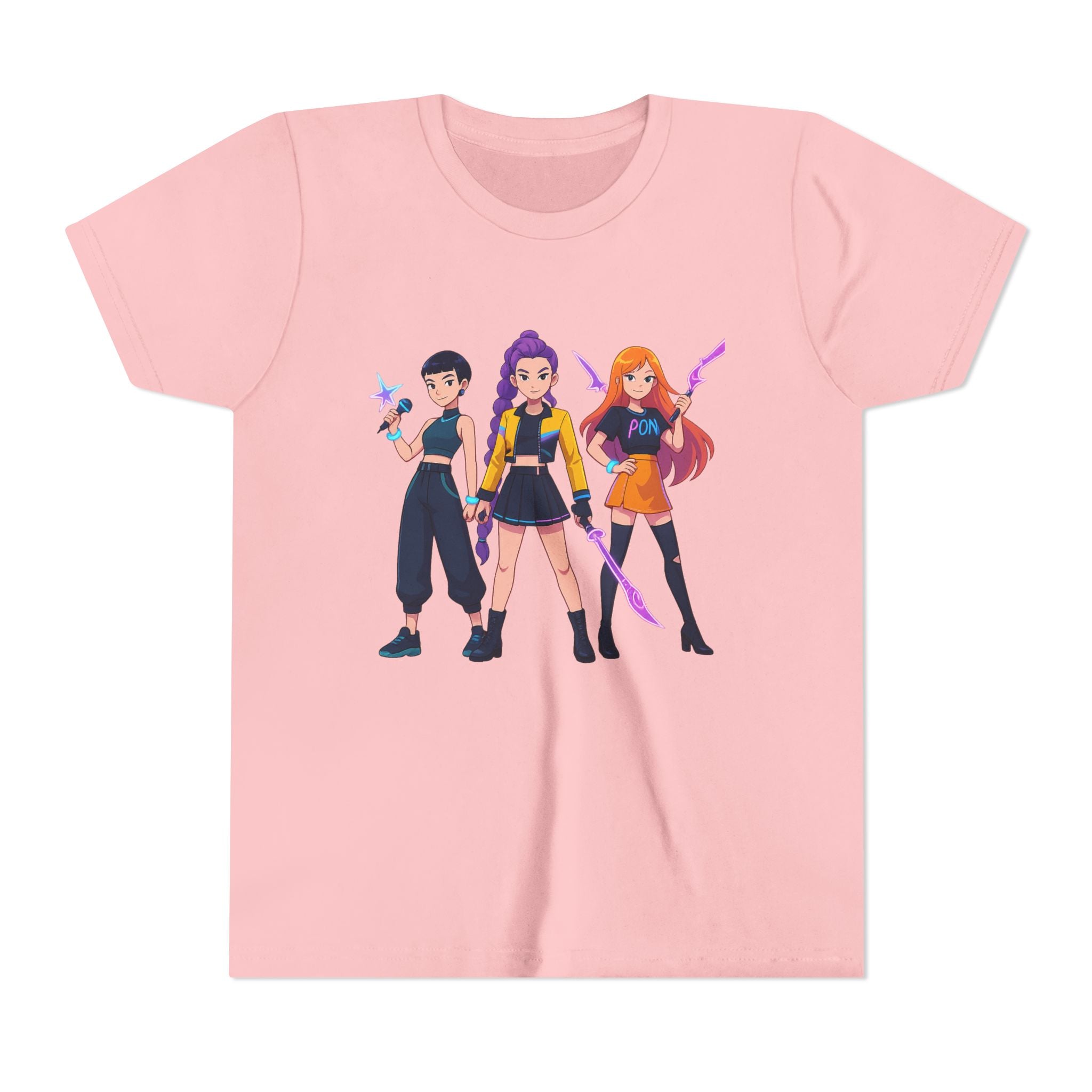 Youth Short Sleeve Tee Featuring Bold Character Design, Trendy Kids Shirt, Playful Summer Wear, Casual Gamer Apparel, Gift for Young [...]
