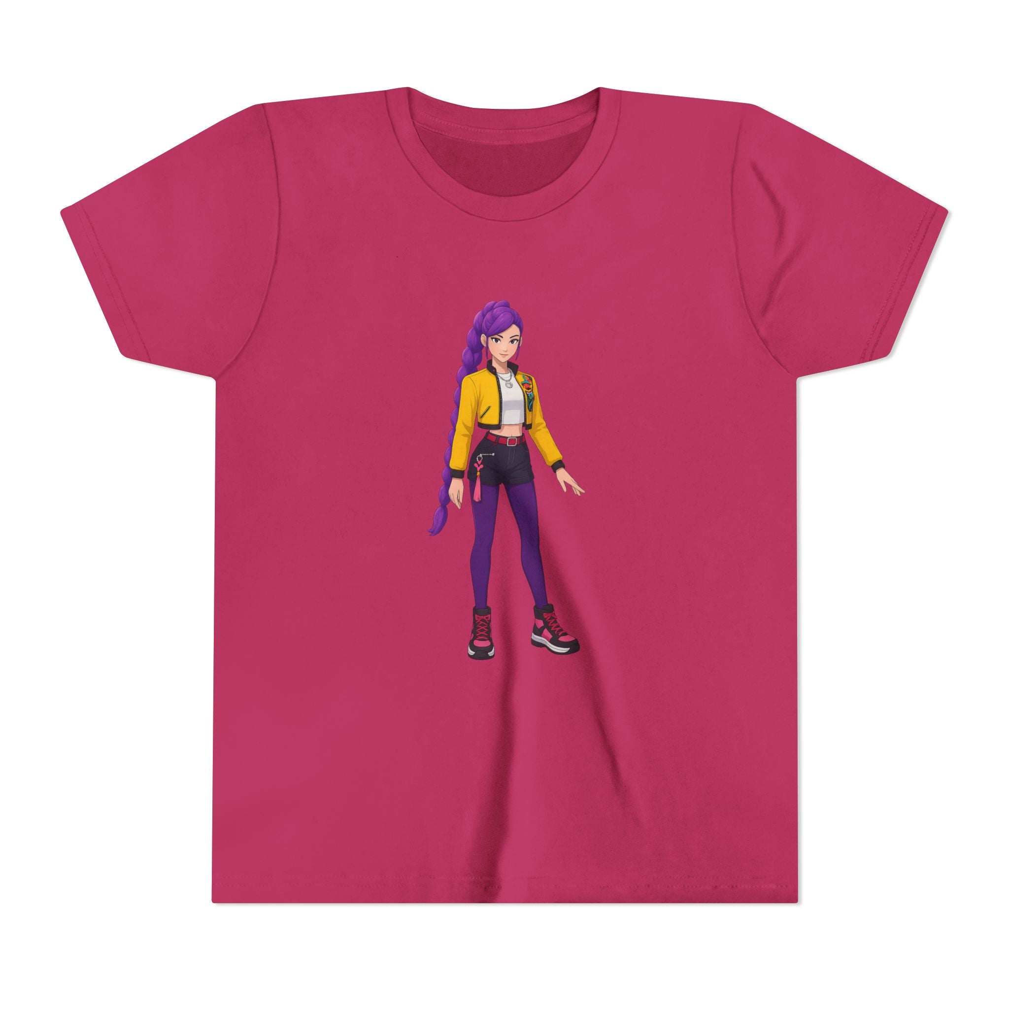 Stylish Youth Short Sleeve Tee with Trendy Character Print, Kids Fashion Shirt, Fun Gift for Birthdays, Casual Wear, Playtime T-Shirt