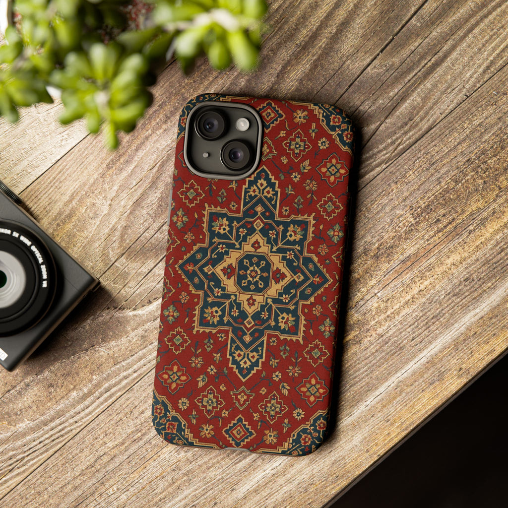 Vintage Rug Phone Case - Tough Cases, Custom Design, Bohemian Aesthetic, Stylish Protection, Unique Gift Ideas