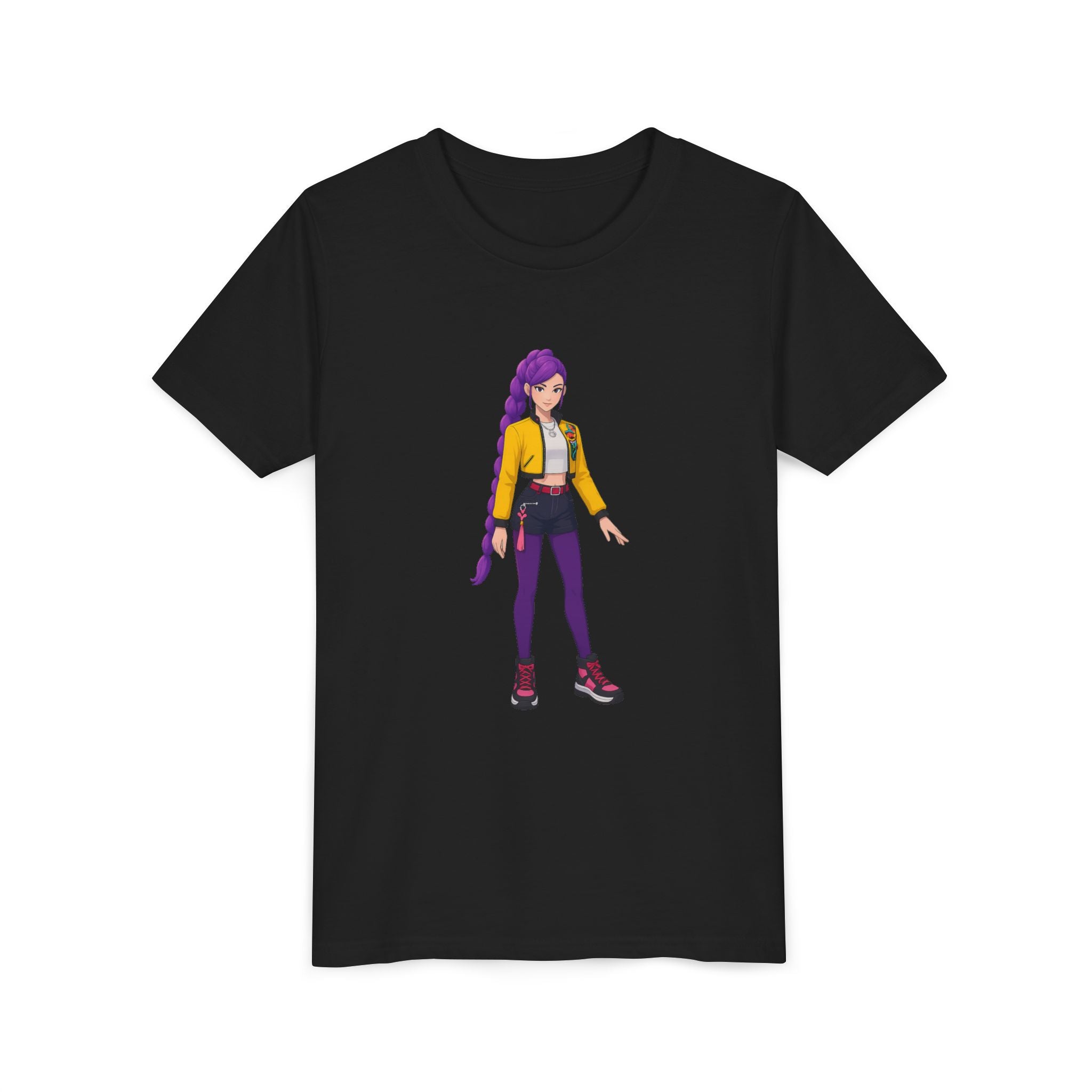 Stylish Youth Short Sleeve Tee with Trendy Character Print, Kids Fashion Shirt, Fun Gift for Birthdays, Casual Wear, Playtime T-Shirt