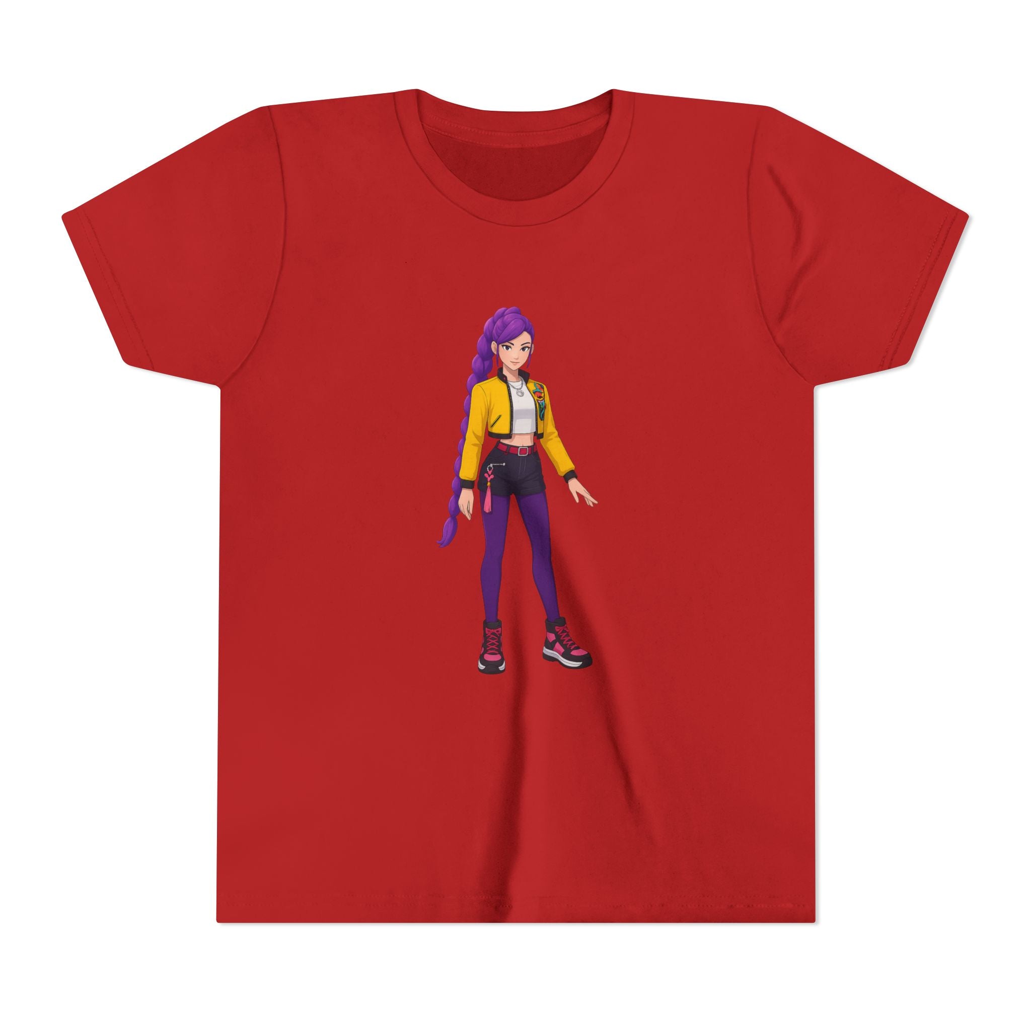 Stylish Youth Short Sleeve Tee with Trendy Character Print, Kids Fashion Shirt, Fun Gift for Birthdays, Casual Wear, Playtime T-Shirt