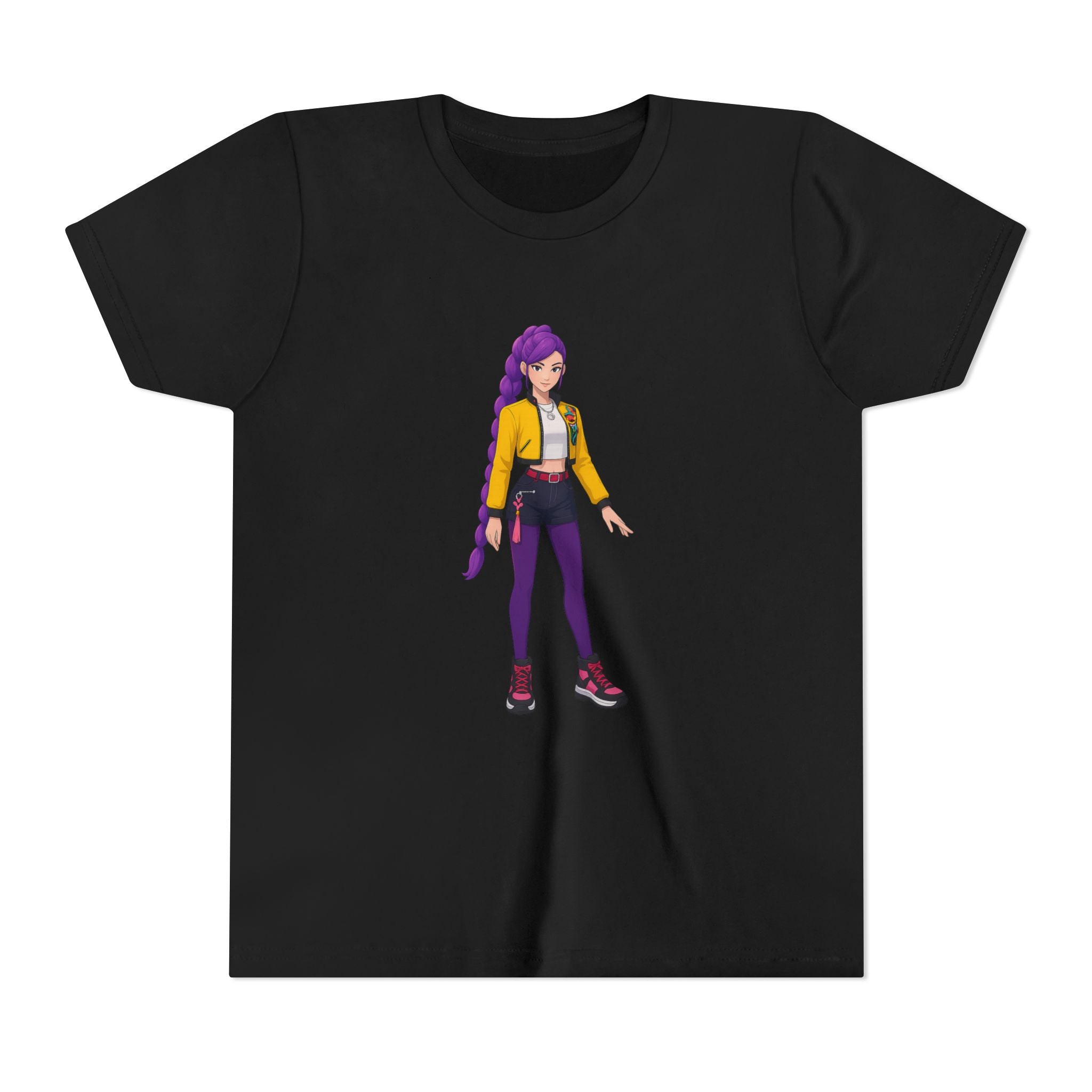 Stylish Youth Short Sleeve Tee with Trendy Character Print, Kids Fashion Shirt, Fun Gift for Birthdays, Casual Wear, Playtime T-Shirt