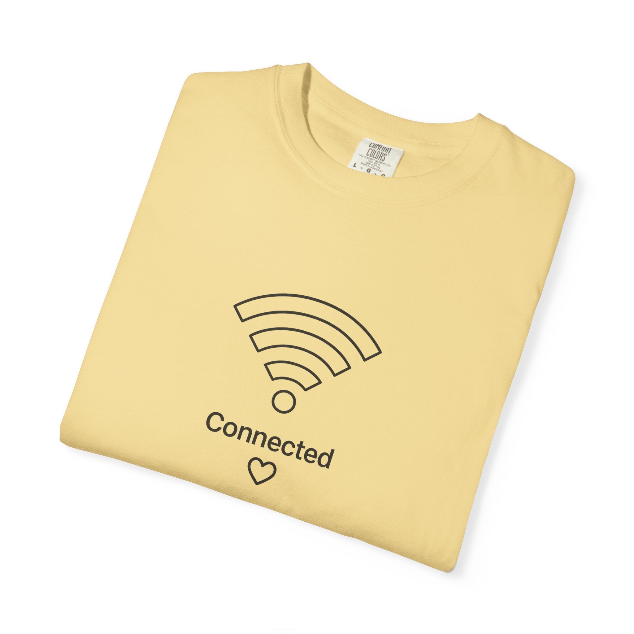 Couple Tee, Wifi, Connected, Unisex Garment-Dyed T-shirt