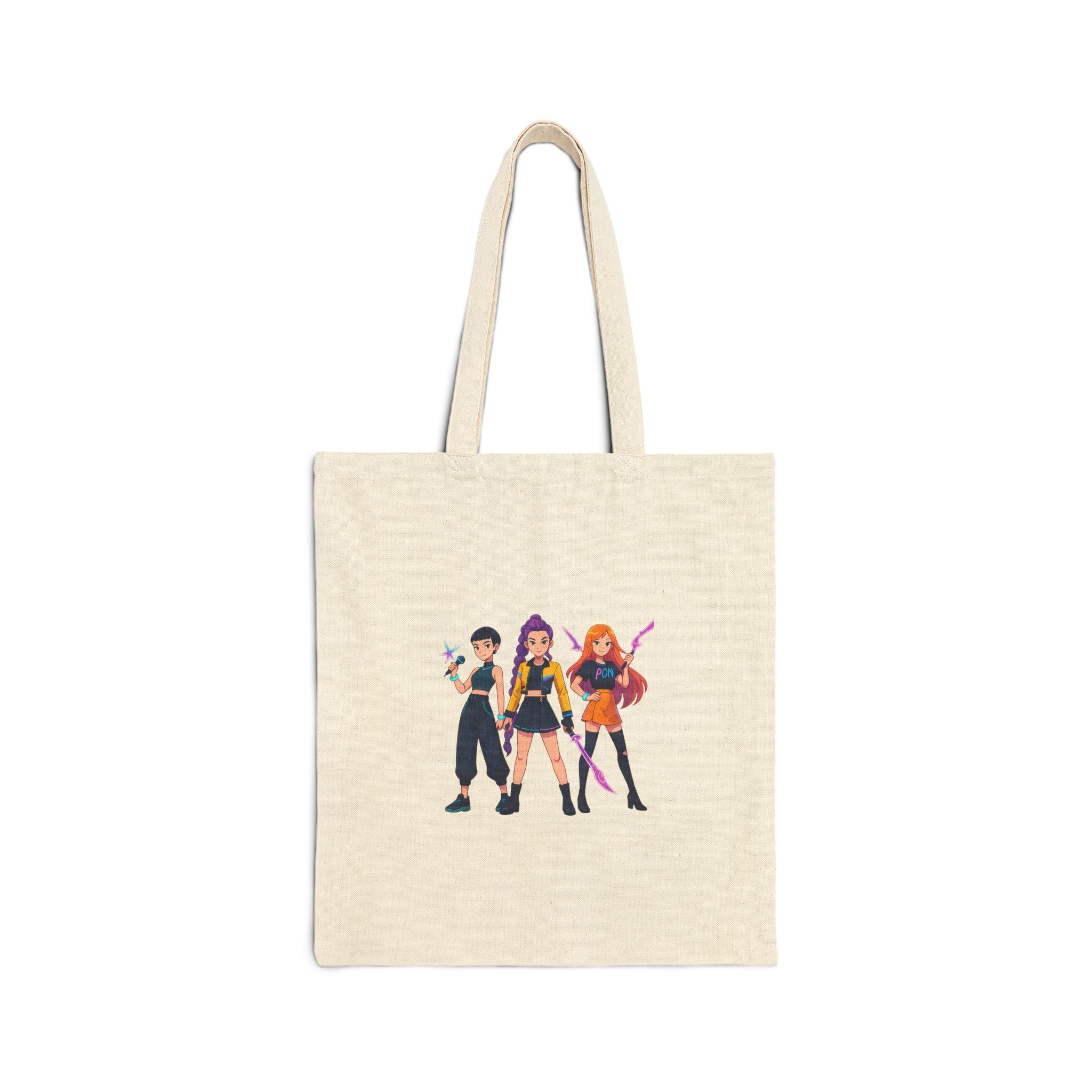Cute Cartoon Character Tote Bag, Eco-Friendly Shopping Tote, Gift for Friends, Beach Tote, Everyday Use Bag, Fun Canvas Bag