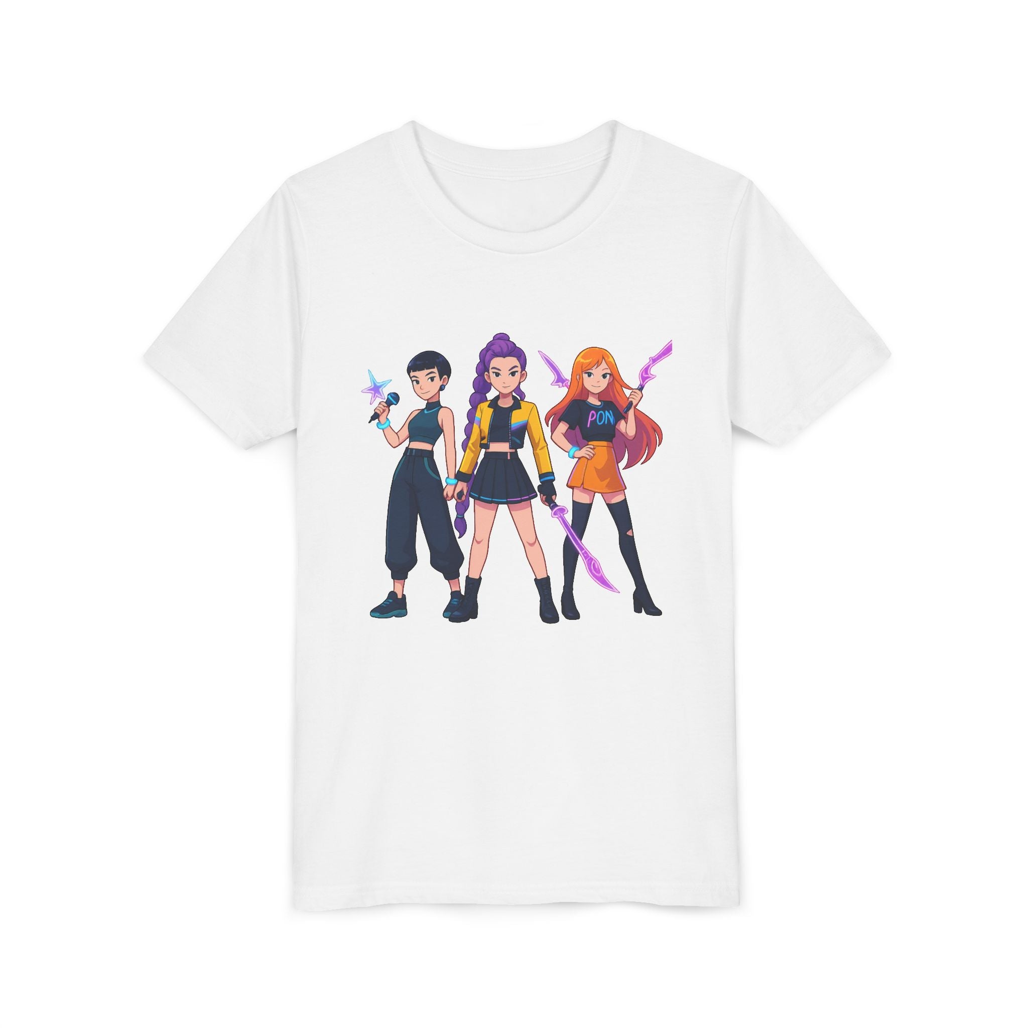 Youth Short Sleeve Tee Featuring Bold Character Design, Trendy Kids Shirt, Playful Summer Wear, Casual Gamer Apparel, Gift for Young [...]