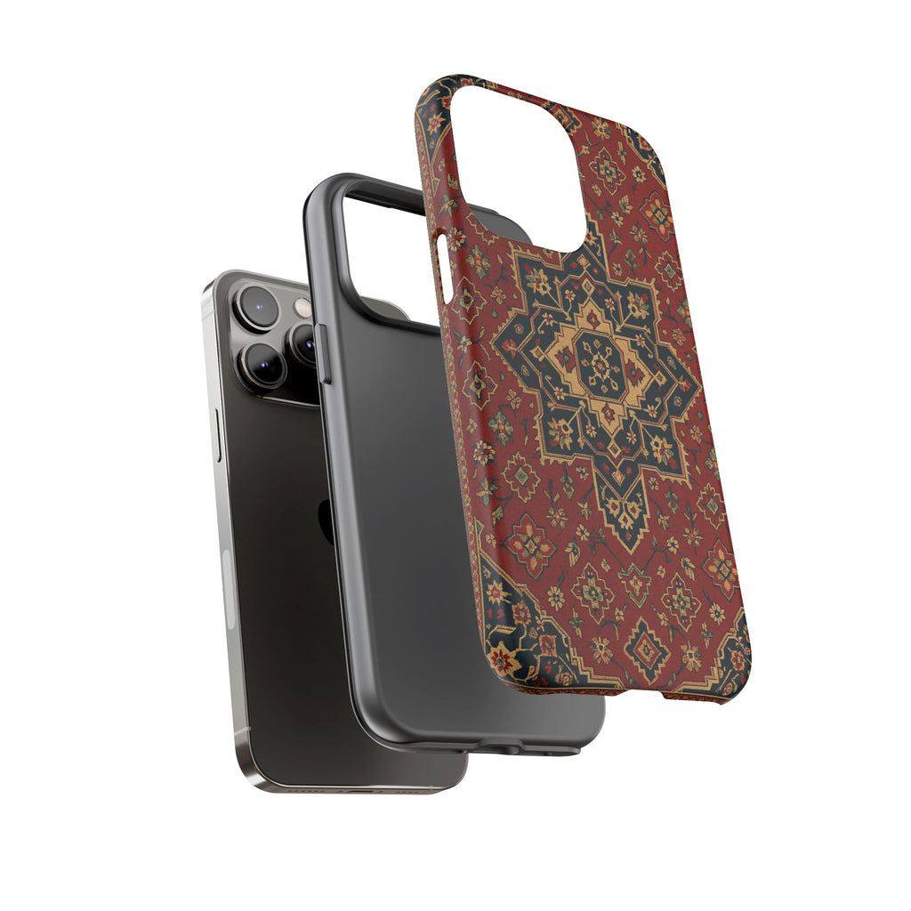 Vintage Rug Phone Case - Tough Cases, Custom Design, Bohemian Aesthetic, Stylish Protection, Unique Gift Ideas