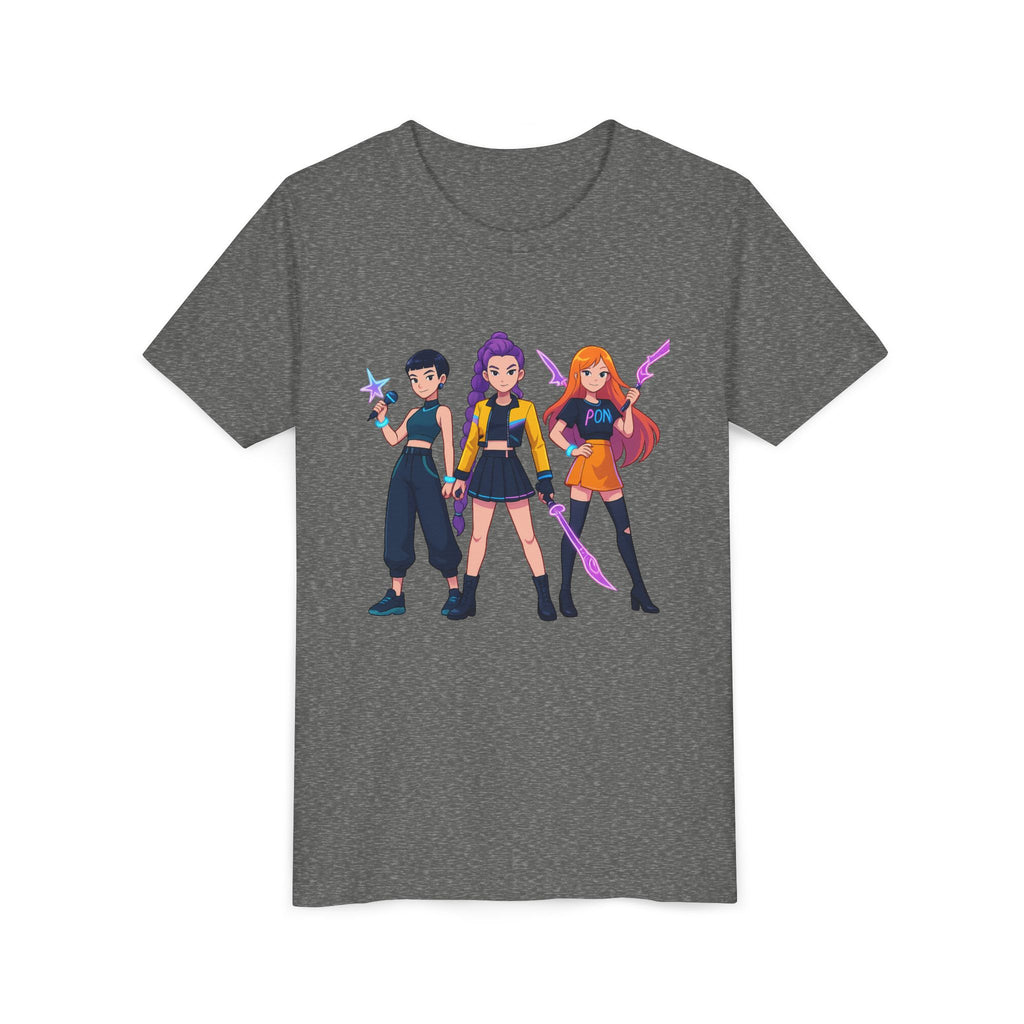 Youth Short Sleeve Tee Featuring Bold Character Design, Trendy Kids Shirt, Playful Summer Wear, Casual Gamer Apparel, Gift for Young [...]