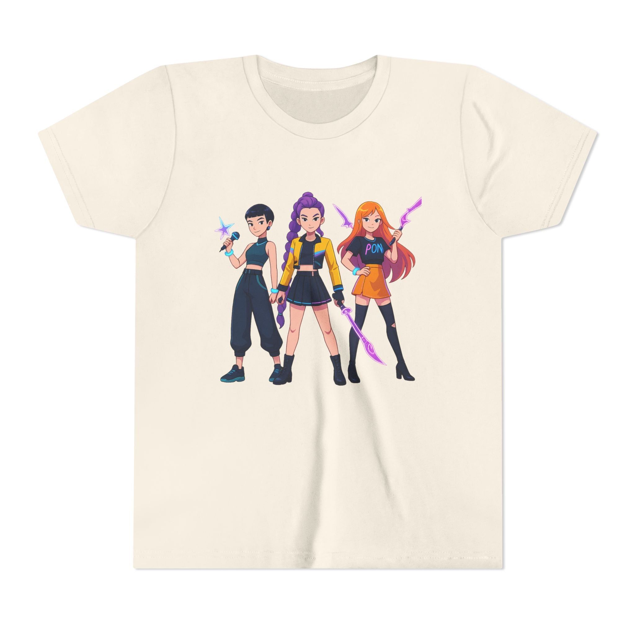 Youth Short Sleeve Tee Featuring Bold Character Design, Trendy Kids Shirt, Playful Summer Wear, Casual Gamer Apparel, Gift for Young [...]