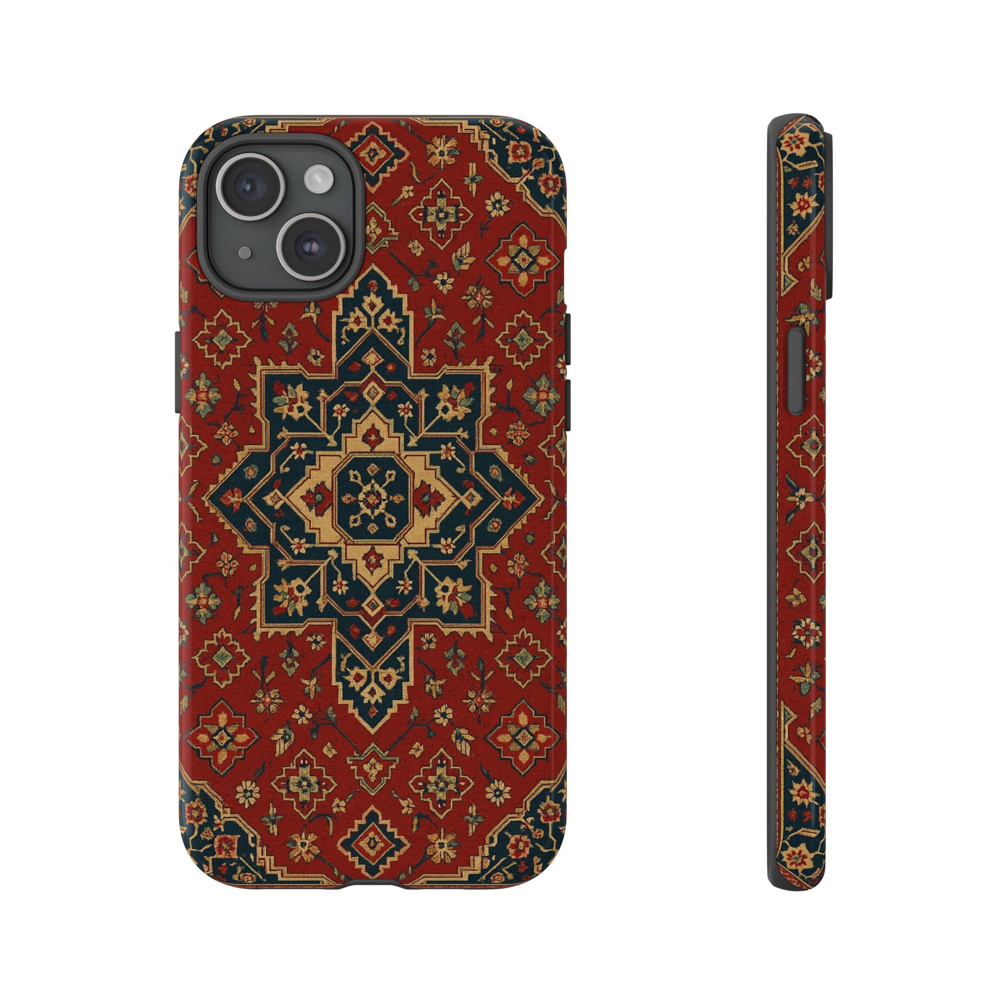 Vintage Rug Phone Case - Tough Cases, Custom Design, Bohemian Aesthetic, Stylish Protection, Unique Gift Ideas