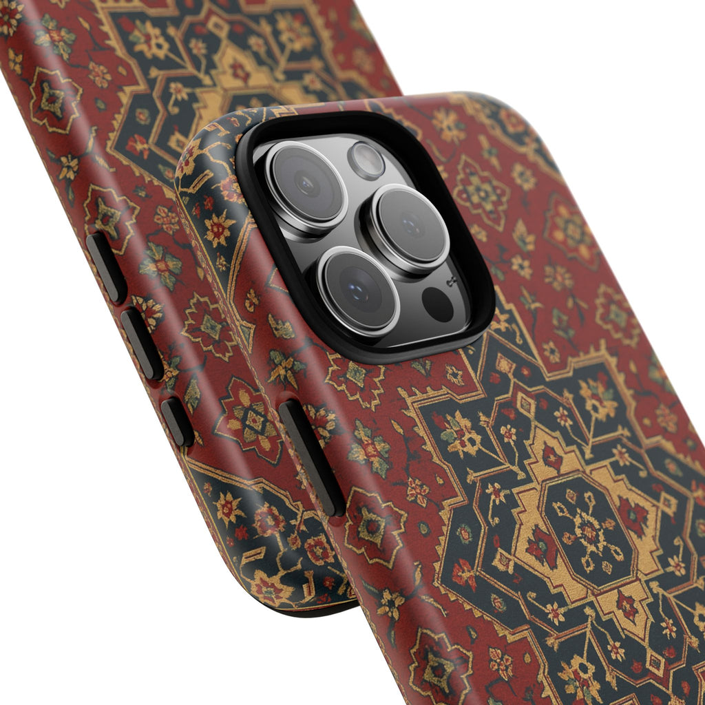Vintage Rug Phone Case - Tough Cases, Custom Design, Bohemian Aesthetic, Stylish Protection, Unique Gift Ideas