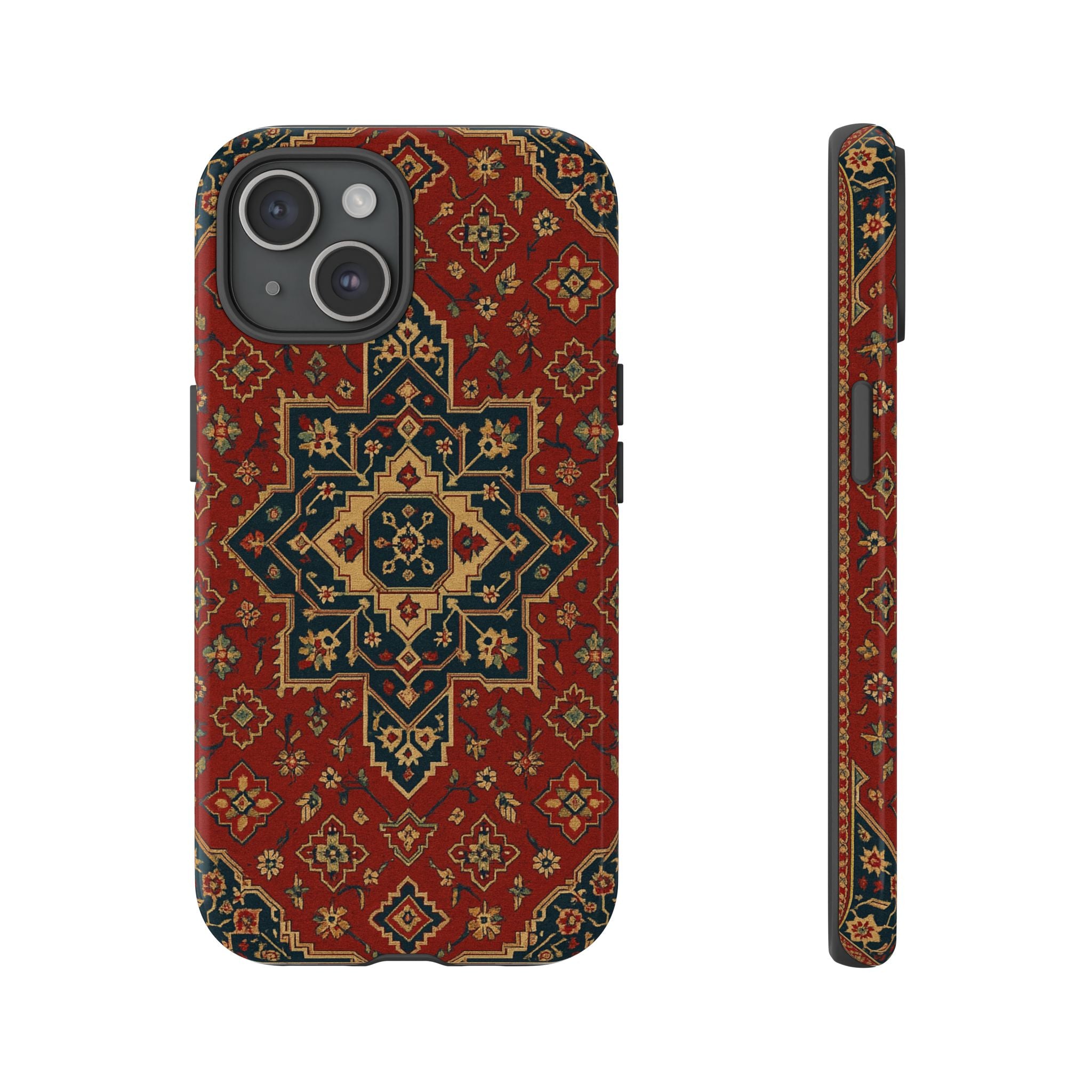 Vintage Rug Phone Case - Tough Cases, Custom Design, Bohemian Aesthetic, Stylish Protection, Unique Gift Ideas