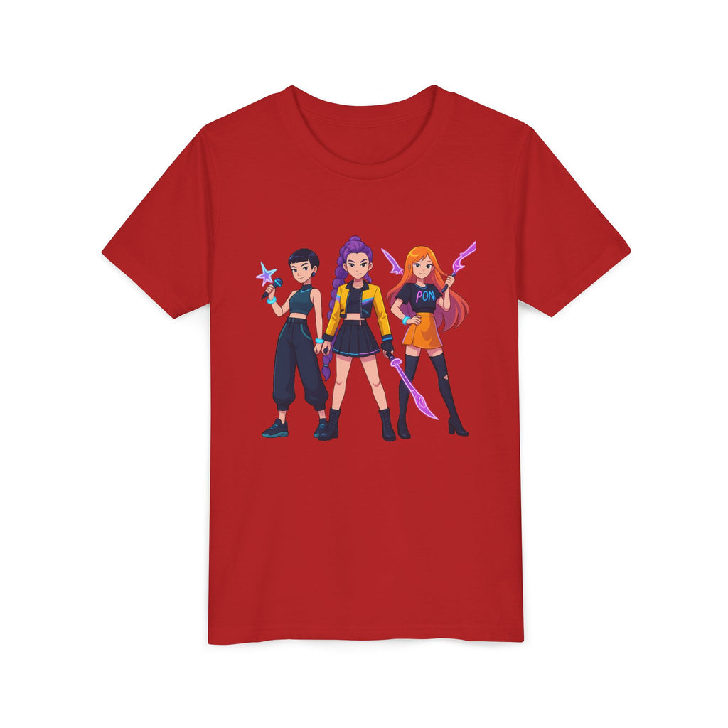Youth Short Sleeve Tee Featuring Bold Character Design, Trendy Kids Shirt, Playful Summer Wear, Casual Gamer Apparel, Gift for Young [...]
