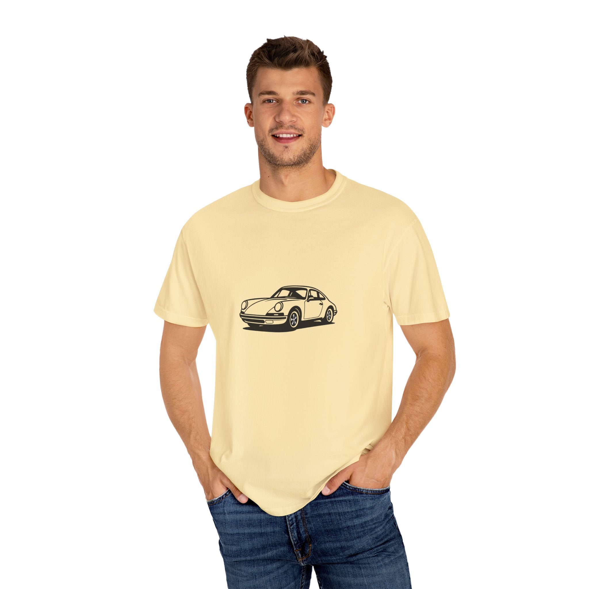 Classic Car T-Shirt, Unisex Vintage Tee, Automotive Gift, Nostalgic Apparel, Gearhead Fashion, Car Enthusiast Outfit, Black Car