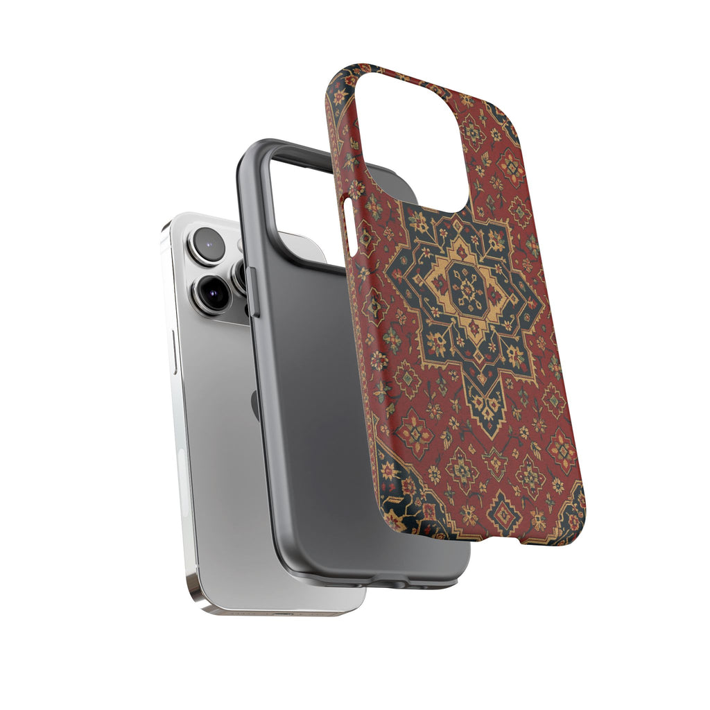 Vintage Rug Phone Case - Tough Cases, Custom Design, Bohemian Aesthetic, Stylish Protection, Unique Gift Ideas