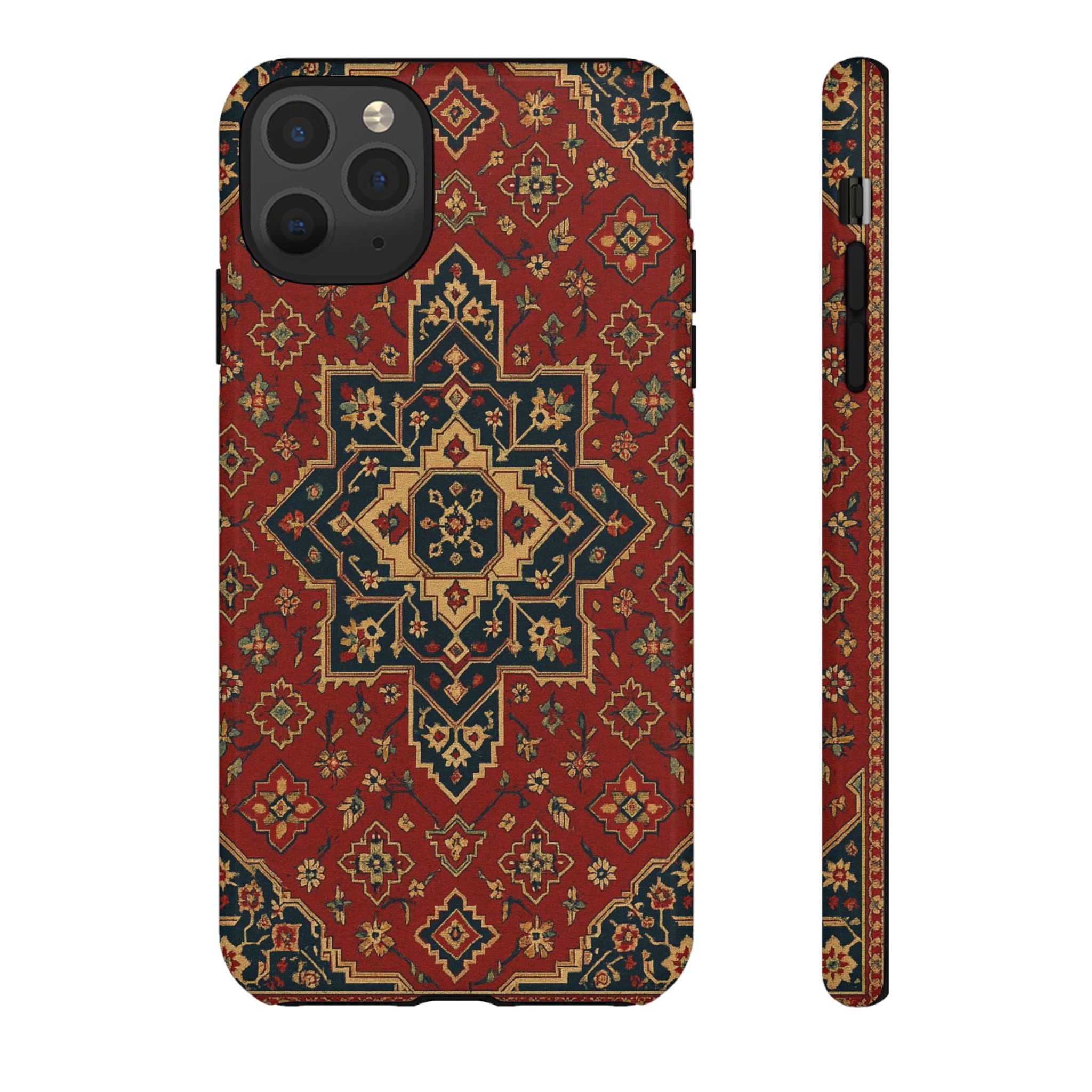 Vintage Rug Phone Case - Tough Cases, Custom Design, Bohemian Aesthetic, Stylish Protection, Unique Gift Ideas