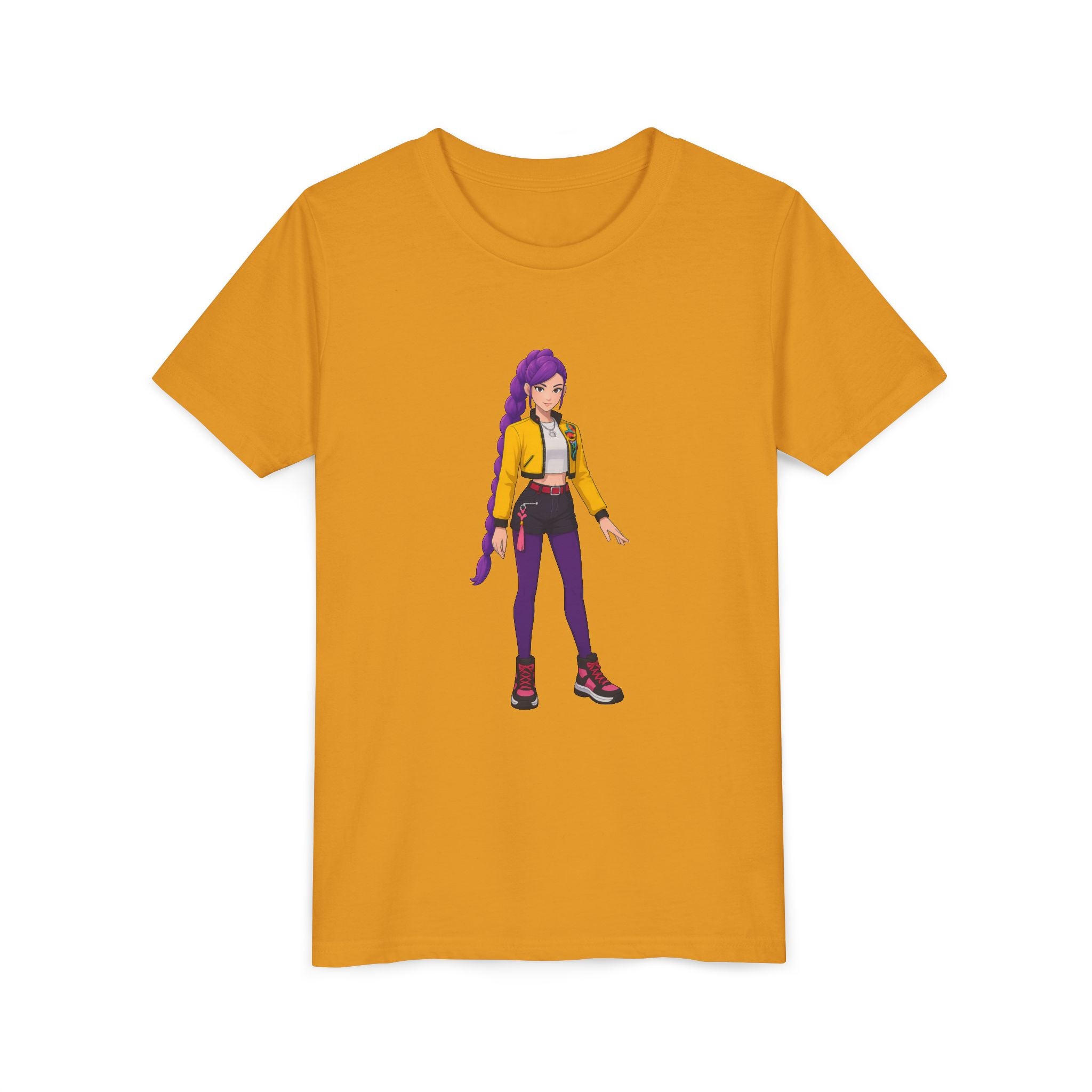 Stylish Youth Short Sleeve Tee with Trendy Character Print, Kids Fashion Shirt, Fun Gift for Birthdays, Casual Wear, Playtime T-Shirt