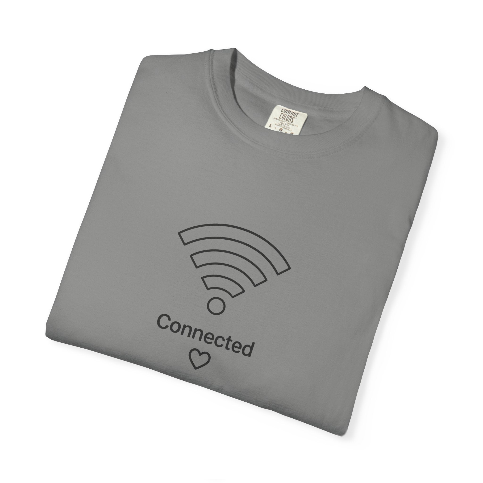 Couple Tee, Wifi, Connected, Unisex Garment-Dyed T-shirt