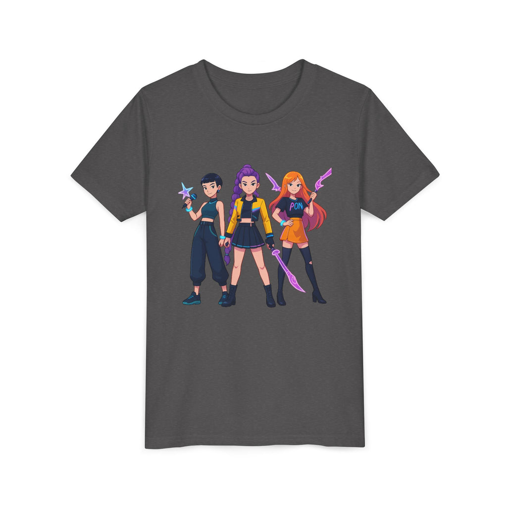Youth Short Sleeve Tee Featuring Bold Character Design, Trendy Kids Shirt, Playful Summer Wear, Casual Gamer Apparel, Gift for Young [...]