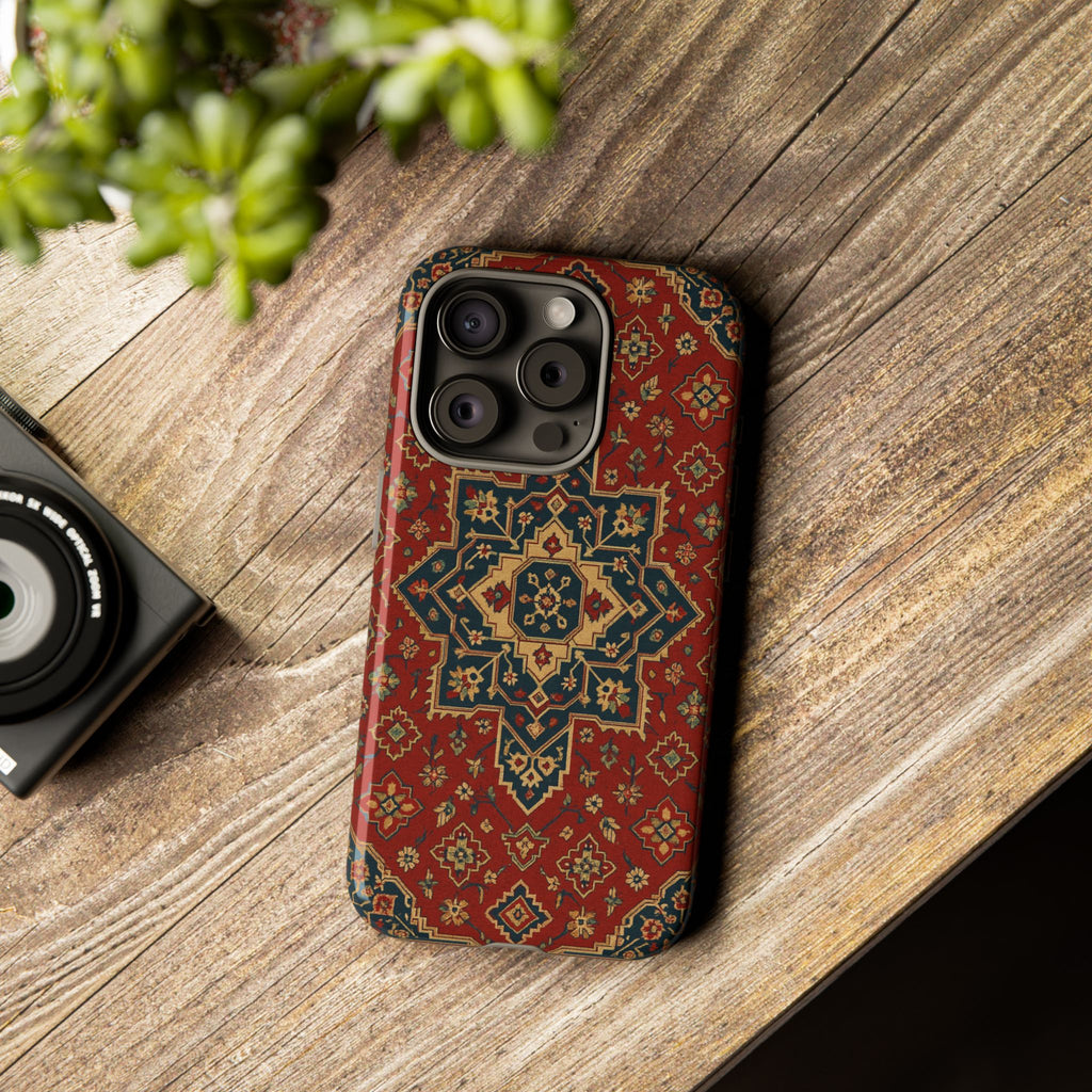 Vintage Rug Phone Case - Tough Cases, Custom Design, Bohemian Aesthetic, Stylish Protection, Unique Gift Ideas