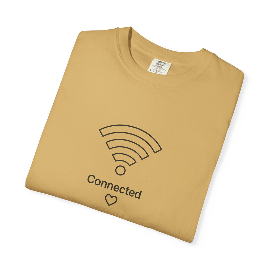 Couple Tee, Wifi, Connected, Unisex Garment-Dyed T-shirt