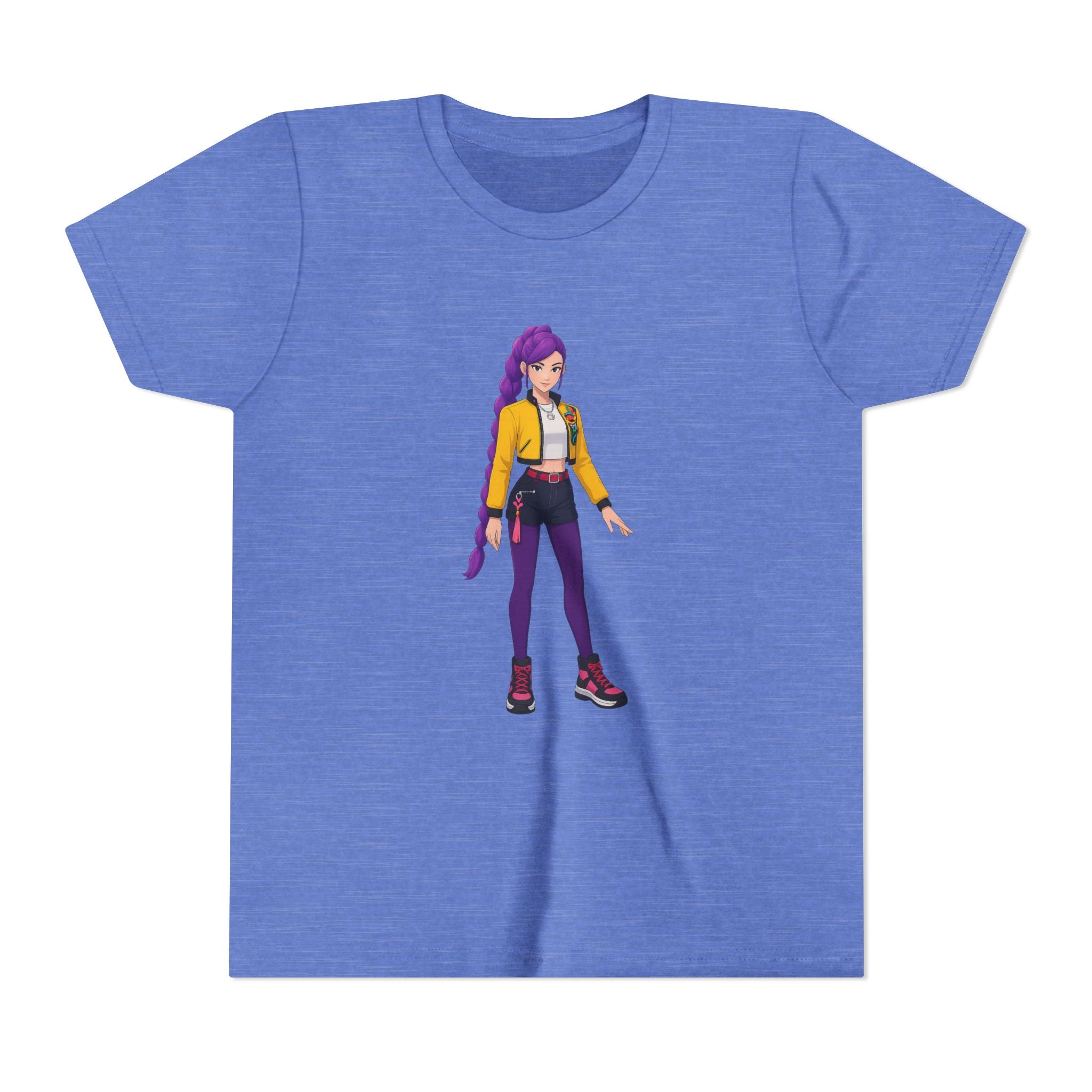 Stylish Youth Short Sleeve Tee with Trendy Character Print, Kids Fashion Shirt, Fun Gift for Birthdays, Casual Wear, Playtime T-Shirt