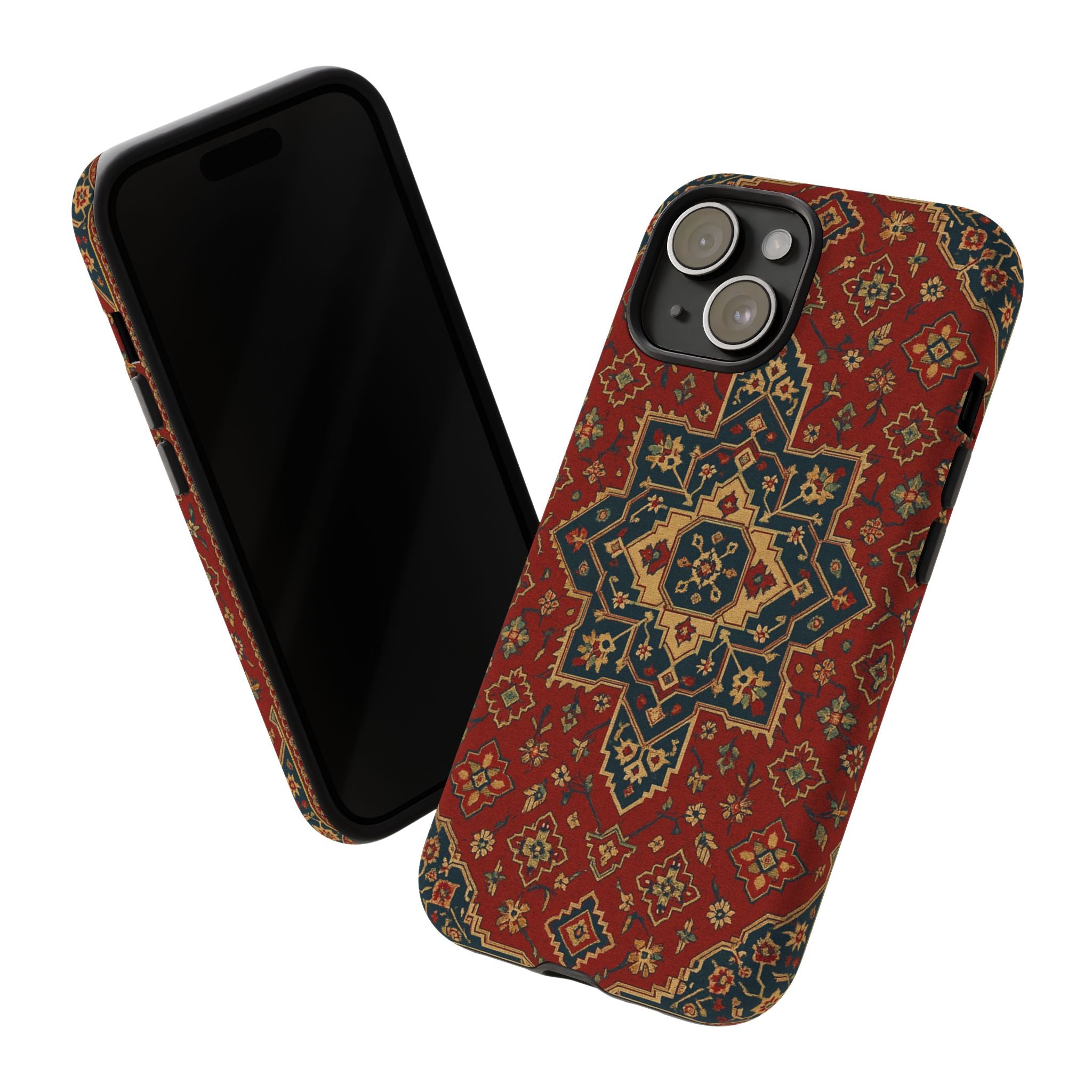 Vintage Rug Phone Case - Tough Cases, Custom Design, Bohemian Aesthetic, Stylish Protection, Unique Gift Ideas