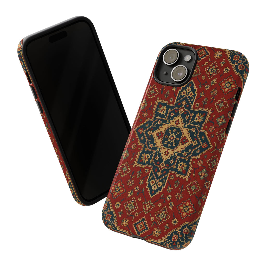 Vintage Rug Phone Case - Tough Cases, Custom Design, Bohemian Aesthetic, Stylish Protection, Unique Gift Ideas