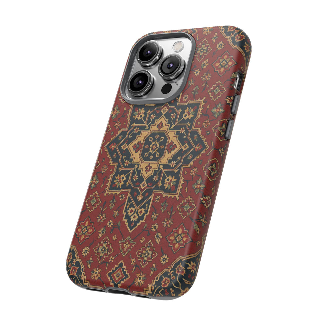 Vintage Rug Phone Case - Tough Cases, Custom Design, Bohemian Aesthetic, Stylish Protection, Unique Gift Ideas