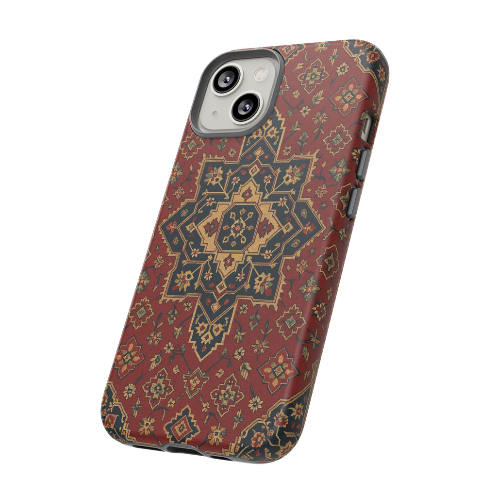 Vintage Rug Phone Case - Tough Cases, Custom Design, Bohemian Aesthetic, Stylish Protection, Unique Gift Ideas