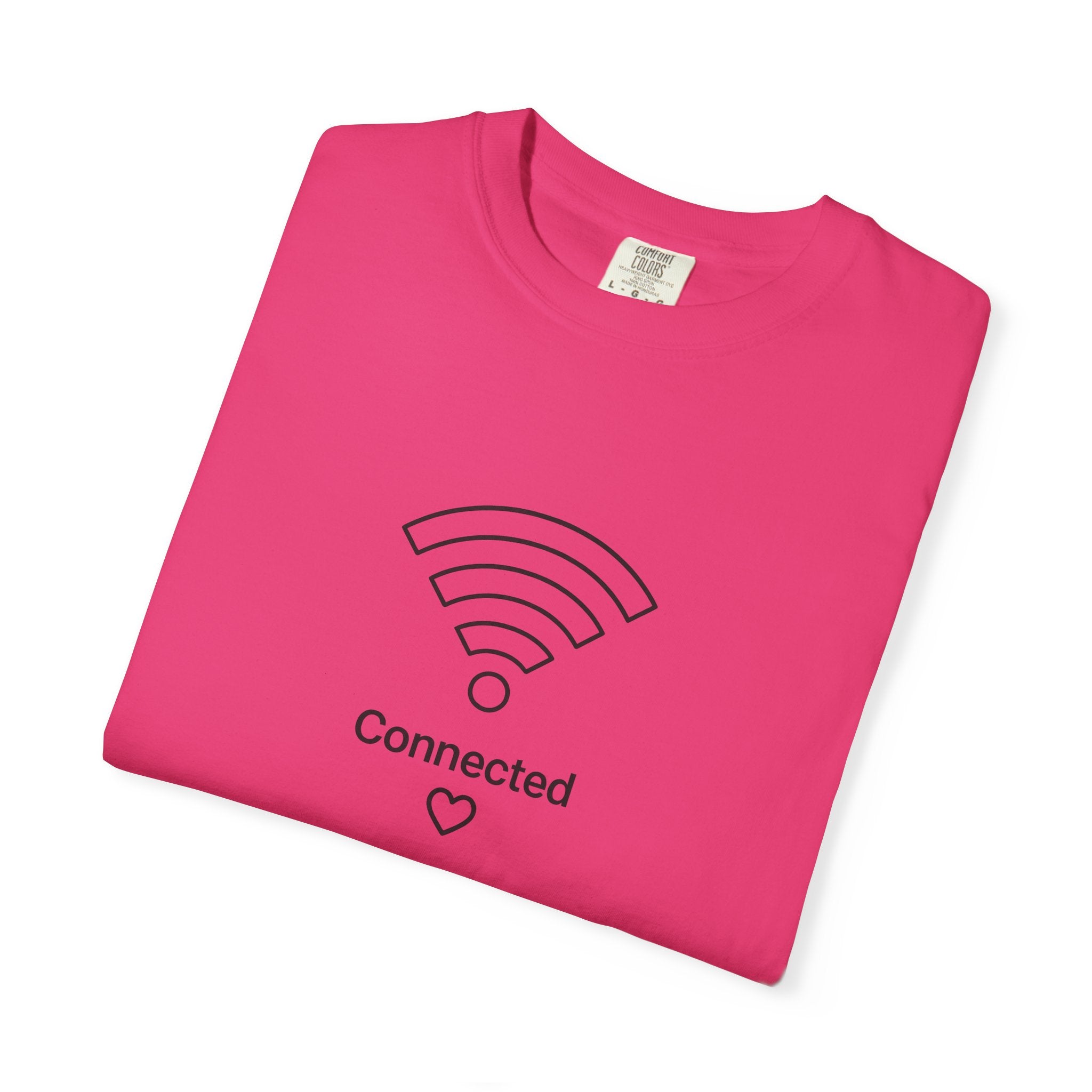 Couple Tee, Wifi, Connected, Unisex Garment-Dyed T-shirt