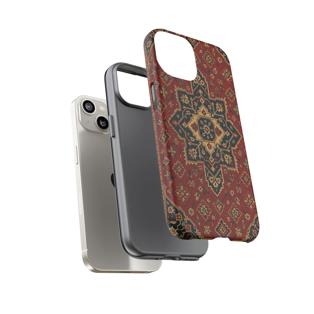 Vintage Rug Phone Case - Tough Cases, Custom Design, Bohemian Aesthetic, Stylish Protection, Unique Gift Ideas