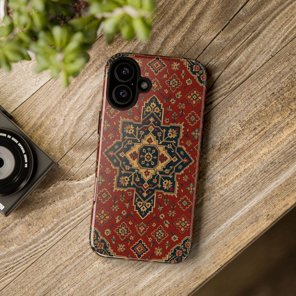 Vintage Rug Phone Case - Tough Cases, Custom Design, Bohemian Aesthetic, Stylish Protection, Unique Gift Ideas