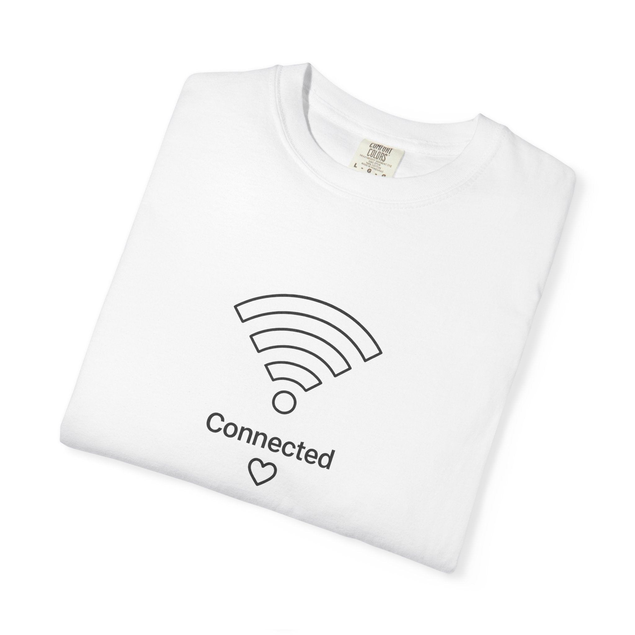 Couple Tee, Wifi, Connected, Unisex Garment-Dyed T-shirt
