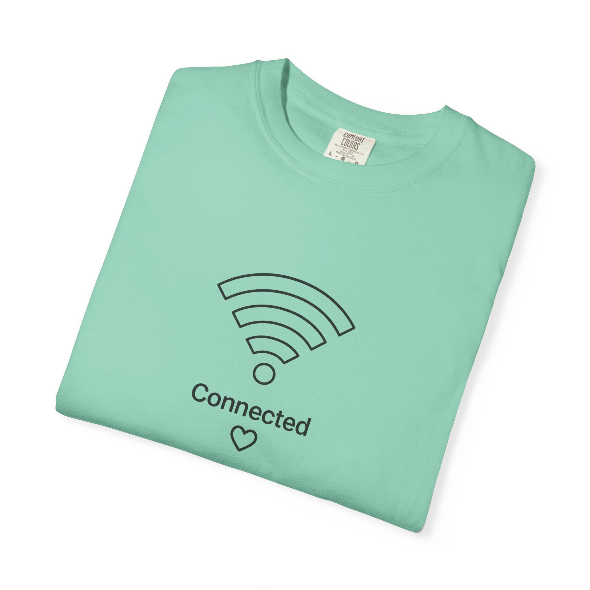 Couple Tee, Wifi, Connected, Unisex Garment-Dyed T-shirt