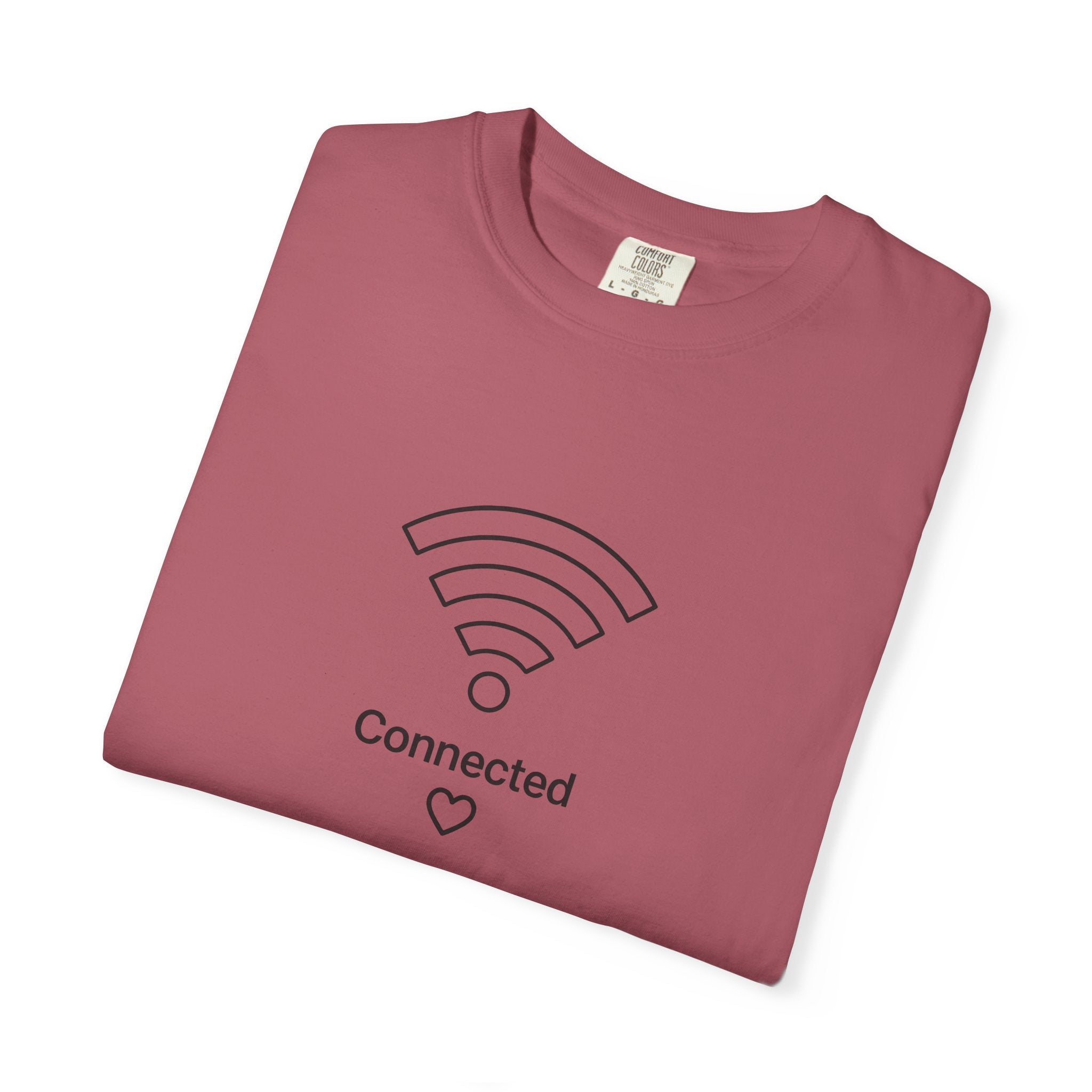 Couple Tee, Wifi, Connected, Unisex Garment-Dyed T-shirt
