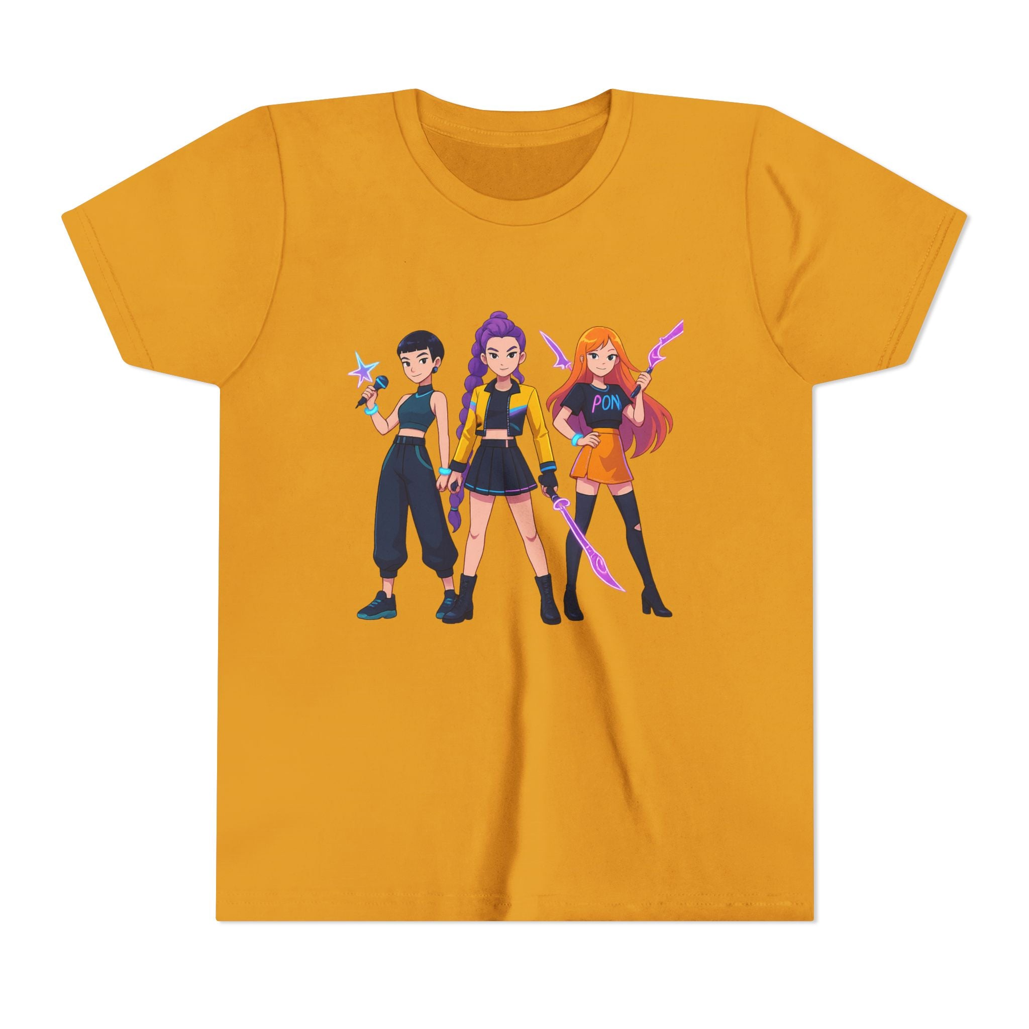 Youth Short Sleeve Tee Featuring Bold Character Design, Trendy Kids Shirt, Playful Summer Wear, Casual Gamer Apparel, Gift for Young [...]