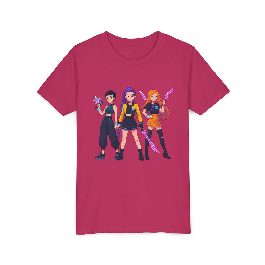 Youth Short Sleeve Tee Featuring Bold Character Design, Trendy Kids Shirt, Playful Summer Wear, Casual Gamer Apparel, Gift for Young [...]