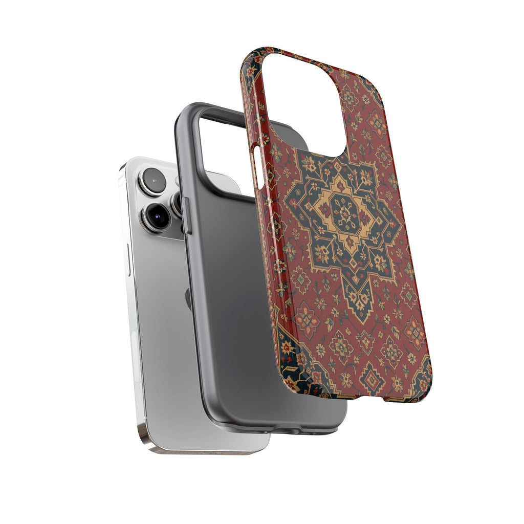 Vintage Rug Phone Case - Tough Cases, Custom Design, Bohemian Aesthetic, Stylish Protection, Unique Gift Ideas
