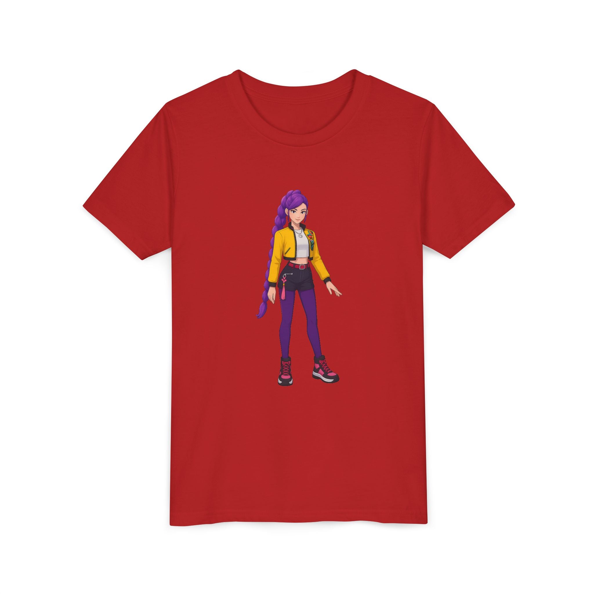Stylish Youth Short Sleeve Tee with Trendy Character Print, Kids Fashion Shirt, Fun Gift for Birthdays, Casual Wear, Playtime T-Shirt