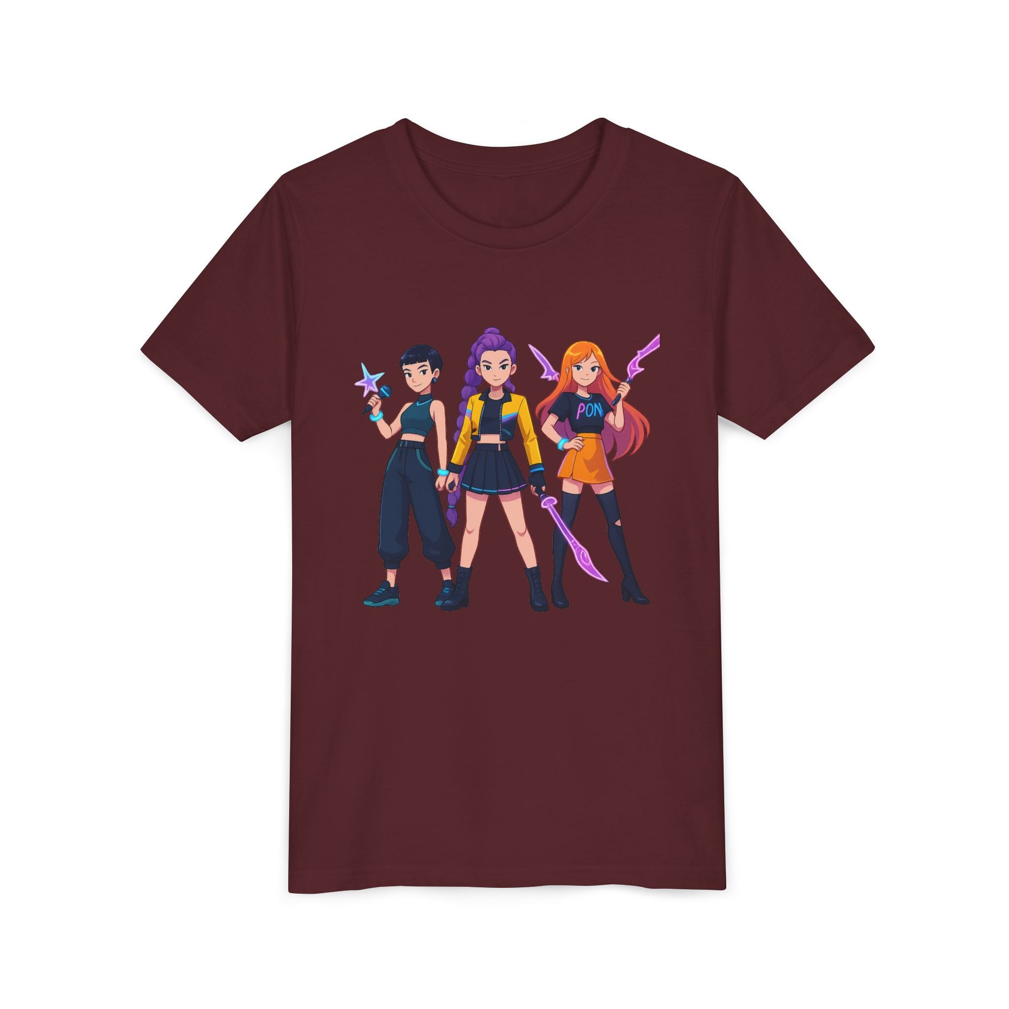 Youth Short Sleeve Tee Featuring Bold Character Design, Trendy Kids Shirt, Playful Summer Wear, Casual Gamer Apparel, Gift for Young [...]