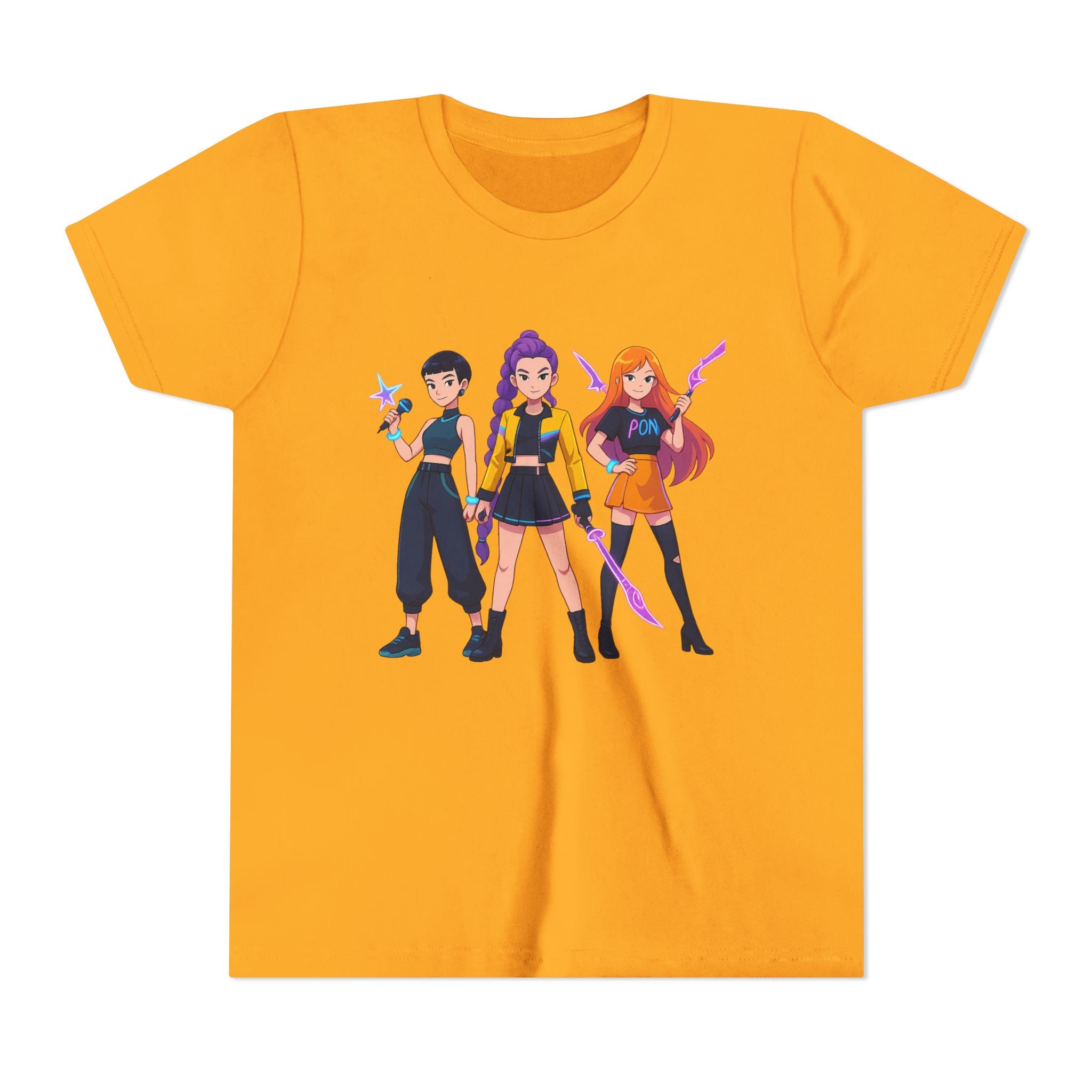 Youth Short Sleeve Tee Featuring Bold Character Design, Trendy Kids Shirt, Playful Summer Wear, Casual Gamer Apparel, Gift for Young [...]