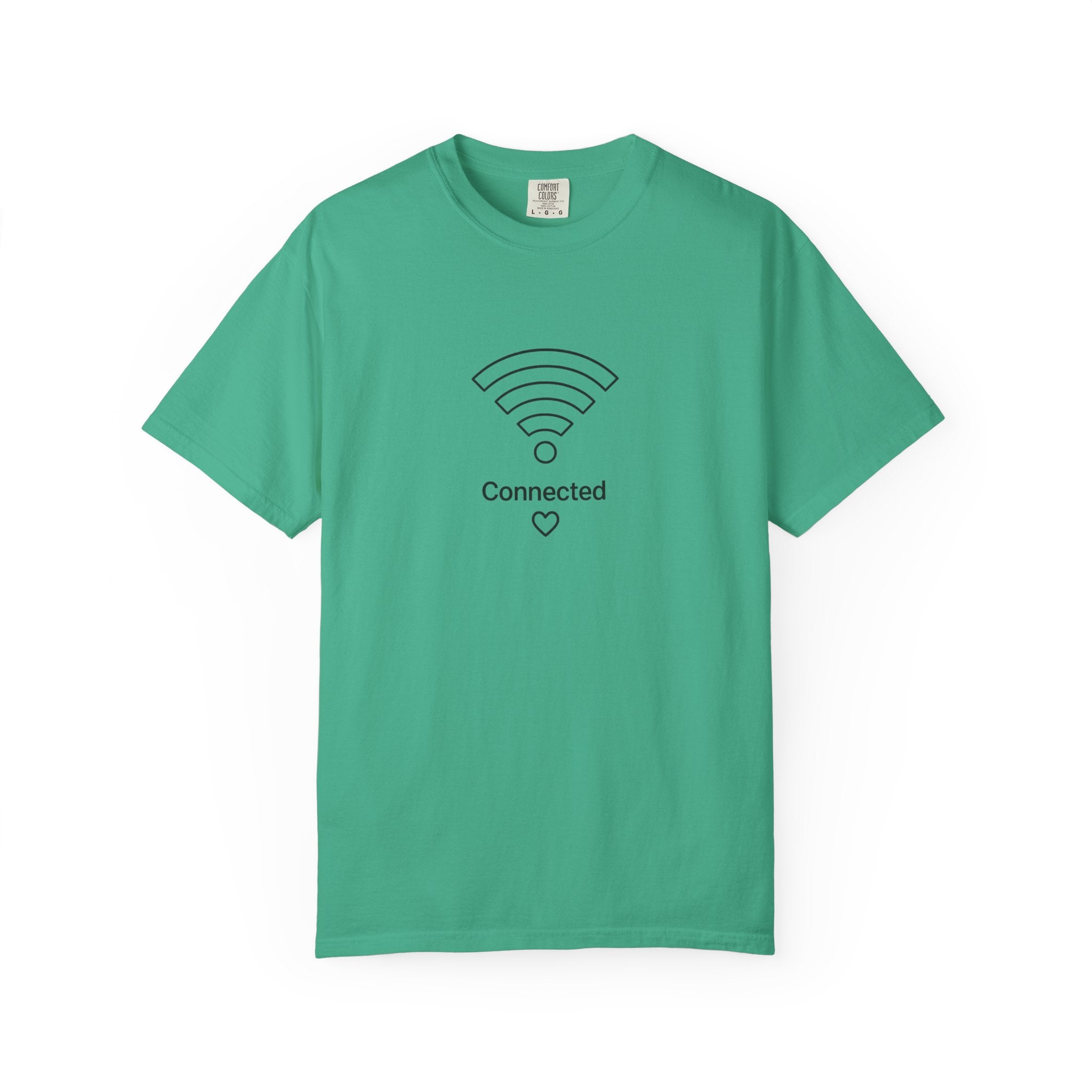 Couple Tee, Wifi, Connected, Unisex Garment-Dyed T-shirt