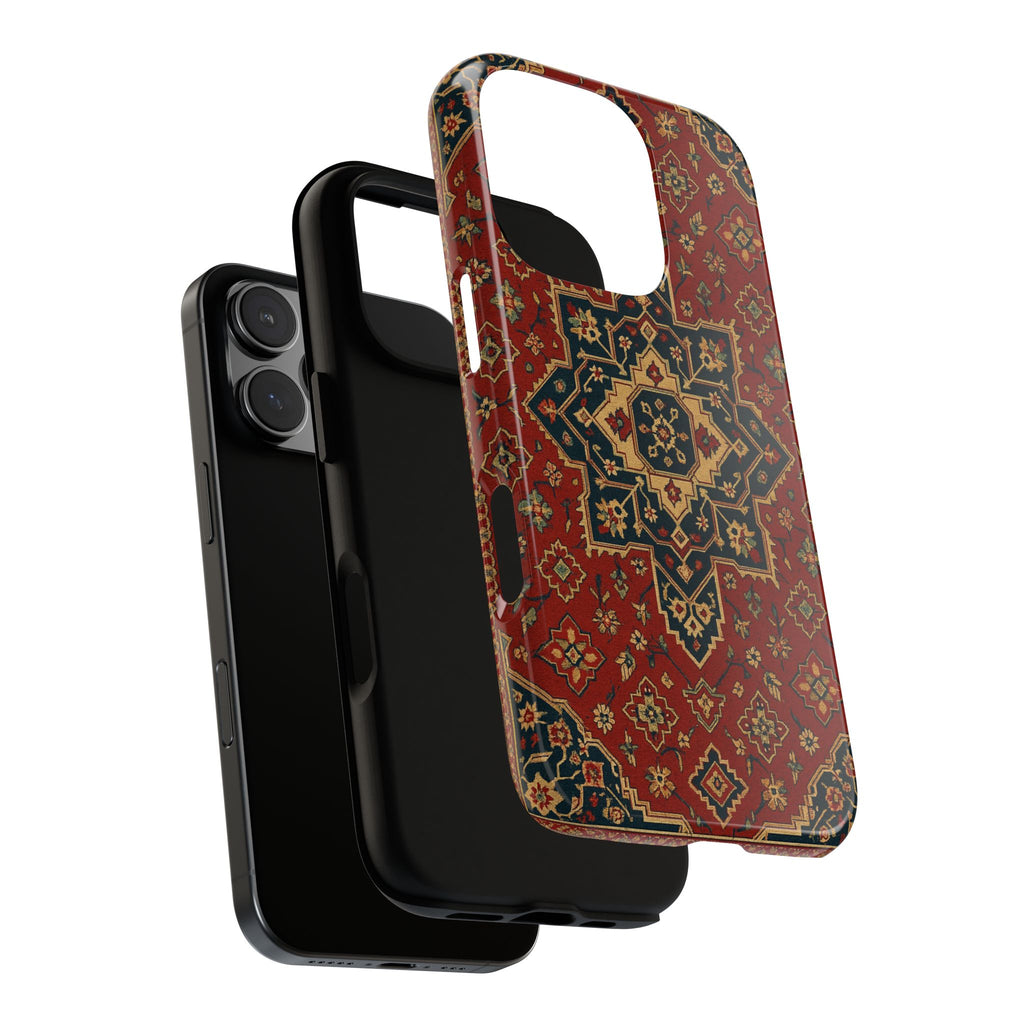 Vintage Rug Phone Case - Tough Cases, Custom Design, Bohemian Aesthetic, Stylish Protection, Unique Gift Ideas