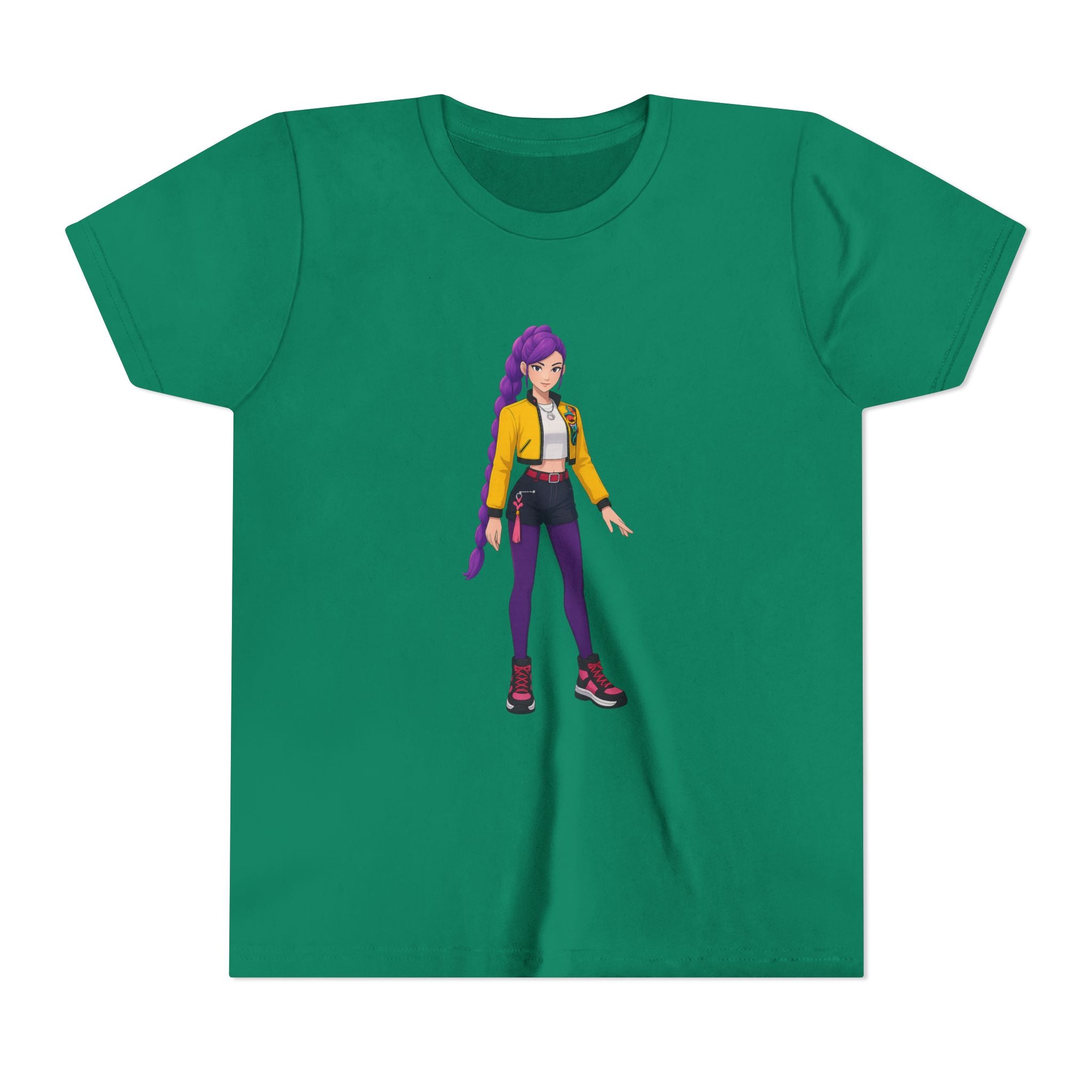 Stylish Youth Short Sleeve Tee with Trendy Character Print, Kids Fashion Shirt, Fun Gift for Birthdays, Casual Wear, Playtime T-Shirt