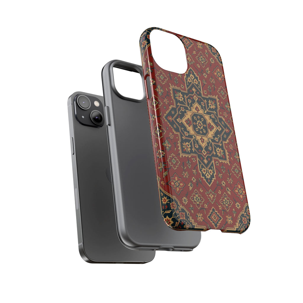 Vintage Rug Phone Case - Tough Cases, Custom Design, Bohemian Aesthetic, Stylish Protection, Unique Gift Ideas