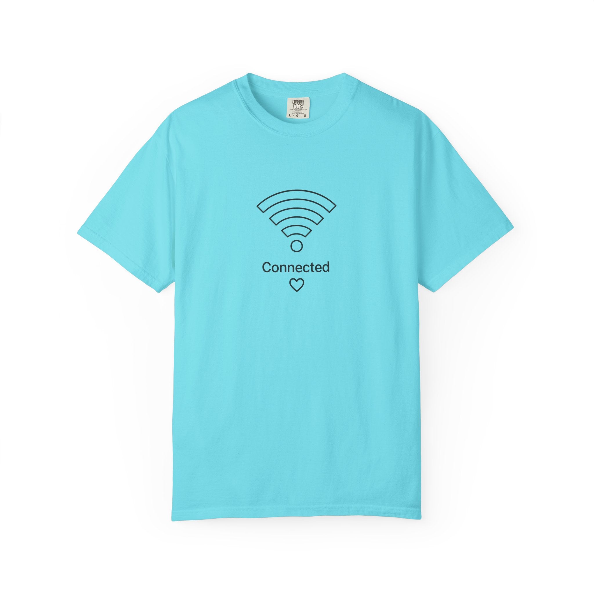 Couple Tee, Wifi, Connected, Unisex Garment-Dyed T-shirt