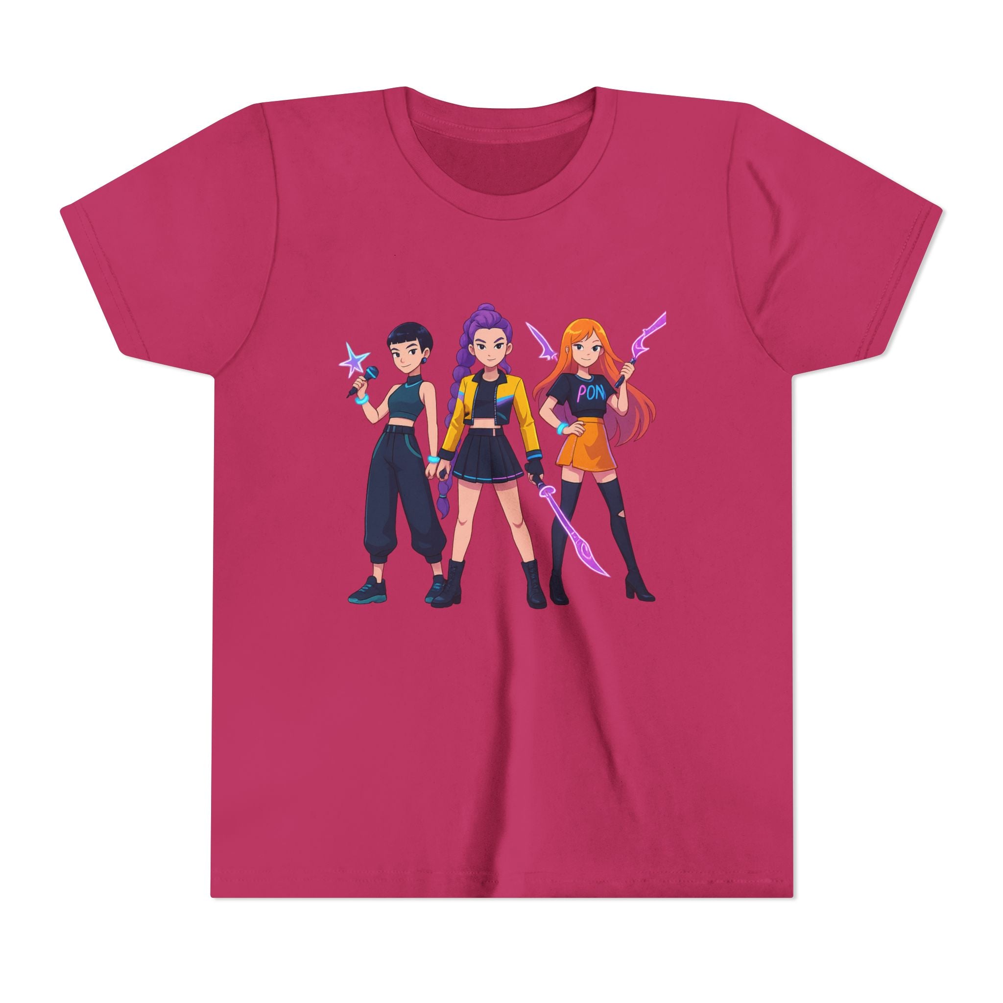 Youth Short Sleeve Tee Featuring Bold Character Design, Trendy Kids Shirt, Playful Summer Wear, Casual Gamer Apparel, Gift for Young [...]