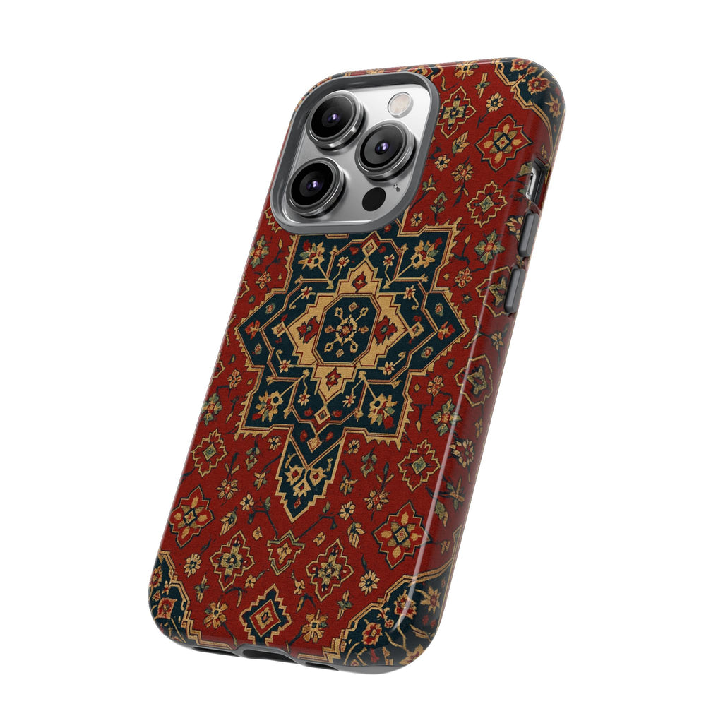 Vintage Rug Phone Case - Tough Cases, Custom Design, Bohemian Aesthetic, Stylish Protection, Unique Gift Ideas
