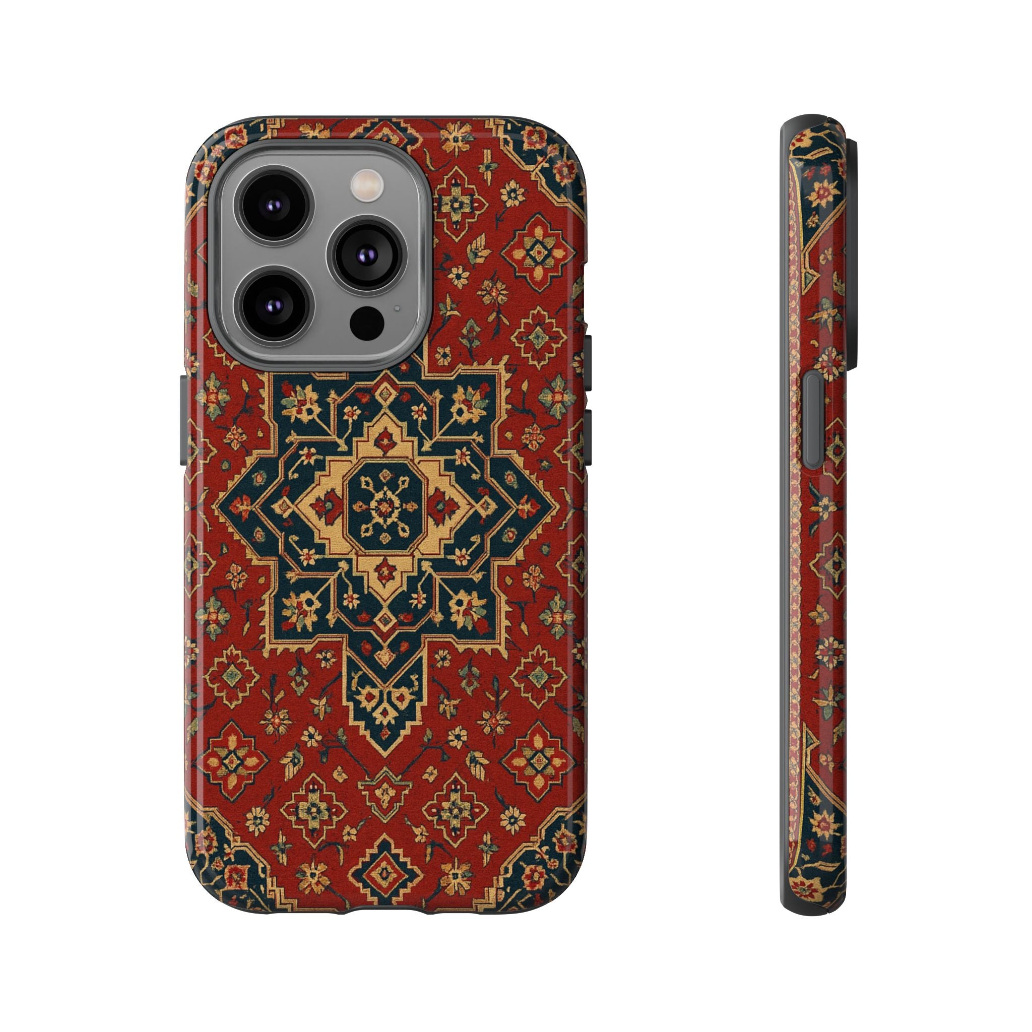 Vintage Rug Phone Case - Tough Cases, Custom Design, Bohemian Aesthetic, Stylish Protection, Unique Gift Ideas