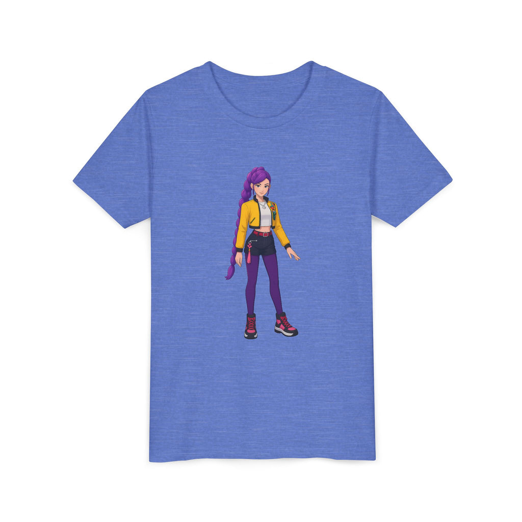 Stylish Youth Short Sleeve Tee with Trendy Character Print, Kids Fashion Shirt, Fun Gift for Birthdays, Casual Wear, Playtime T-Shirt
